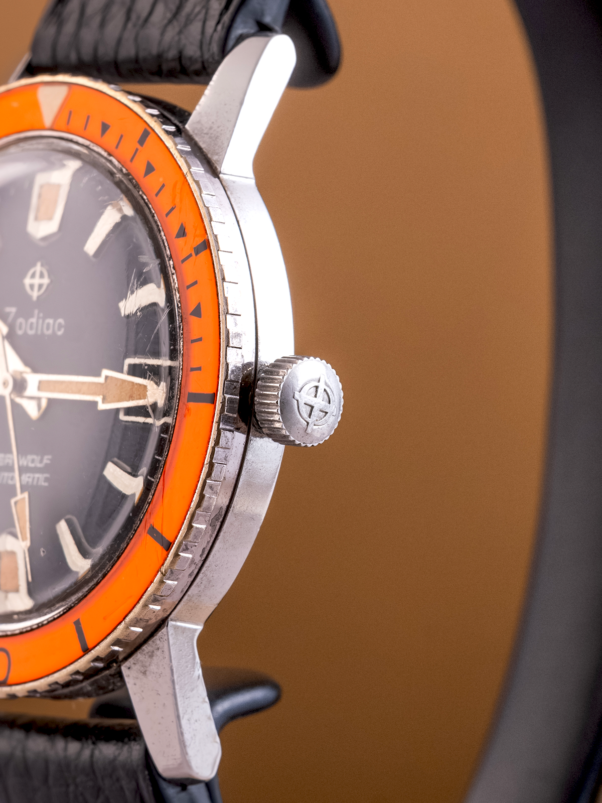 Zodiac Seawolf skin-diver "Tangerine" ref.722-946 from 1970s