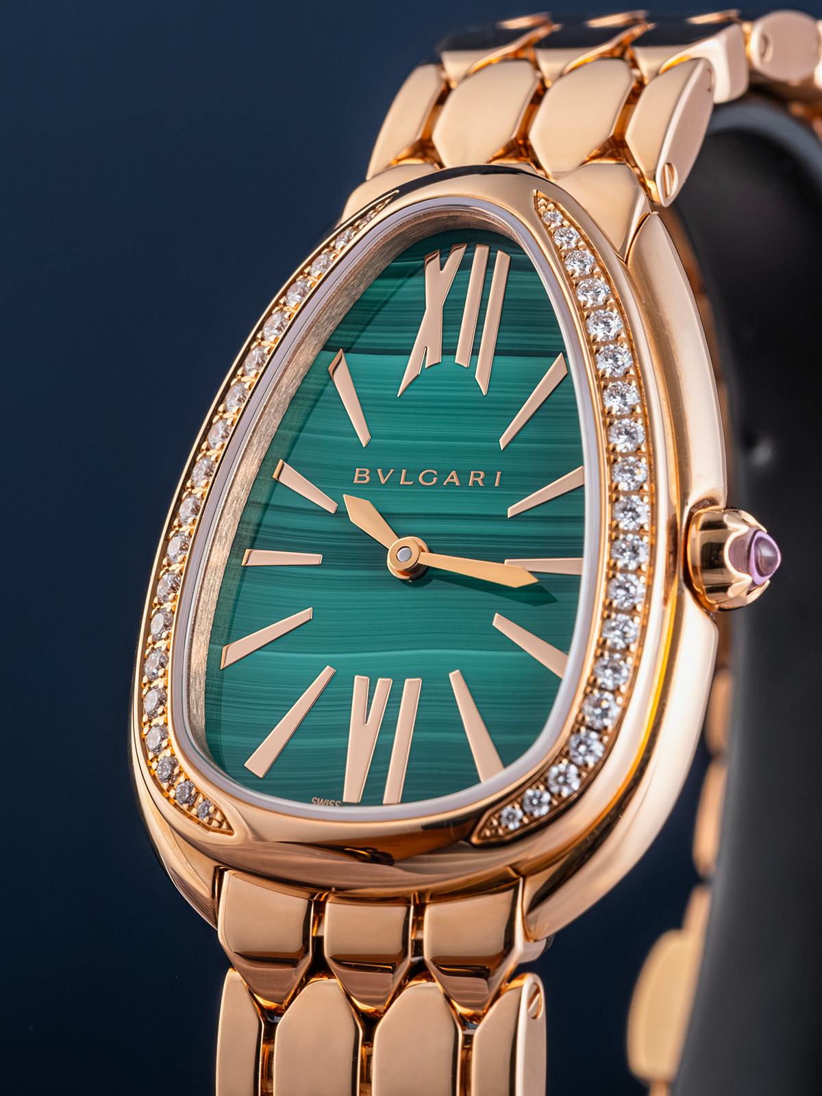 Bvlgari Serpenti Seduttori Malachite 33mm Ref.103944 Full-Set from 2023