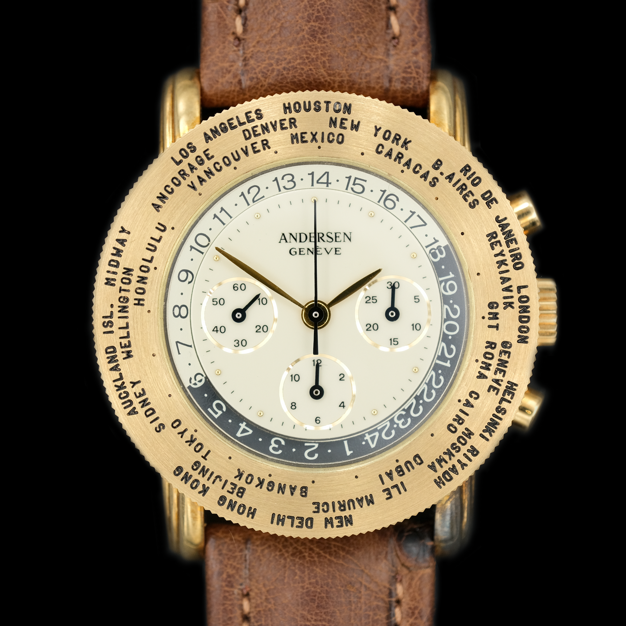 Andersen Geneve World Time Chronograph from 1990 | Relojes Vintage