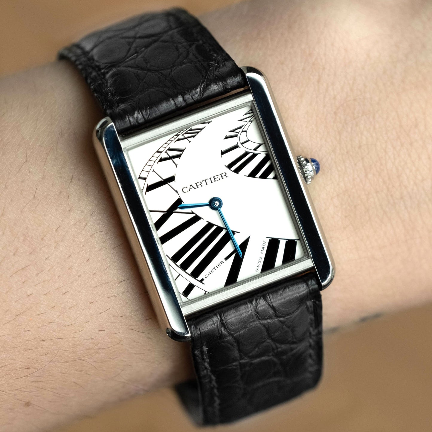 Cartier Tank Solo Large ref.3169 "Piano" from 2001