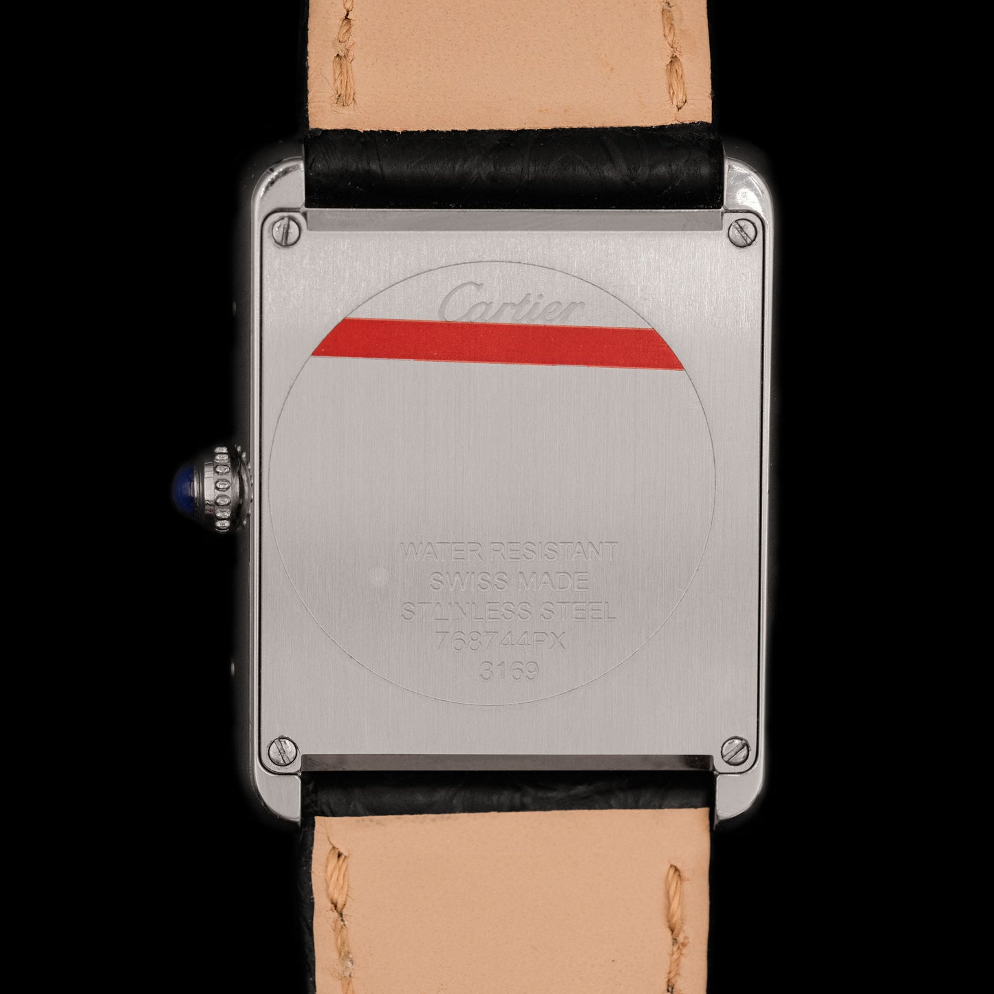 Cartier Tank Solo Large ref.3169 "Piano" from 2001