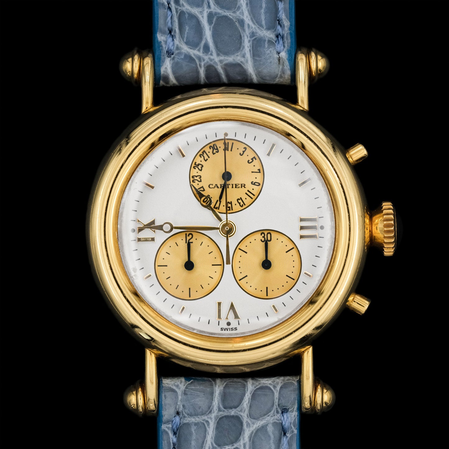 Cartier Diabolo Chronograph ref.1400 from 1990s