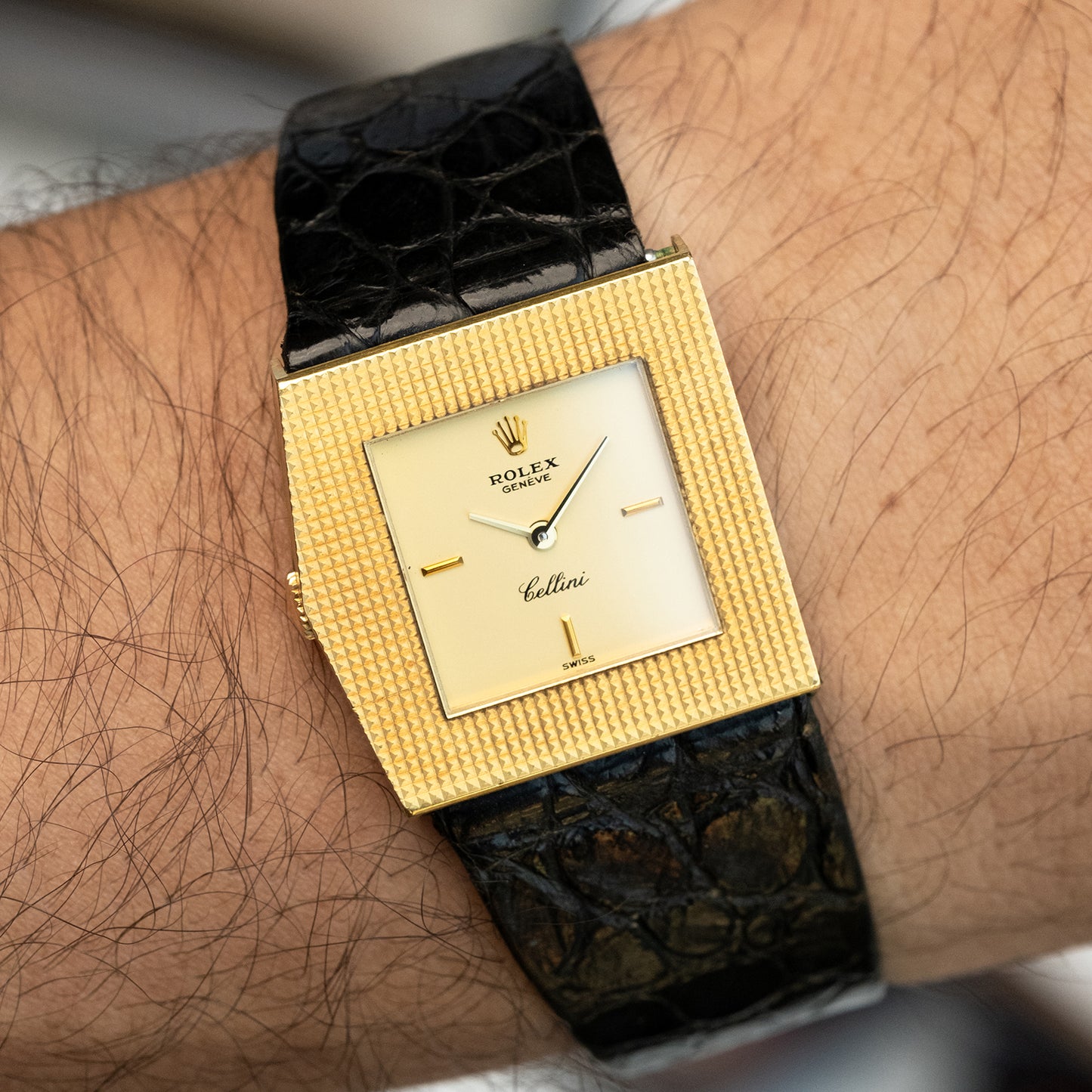 Rolex King Midas Cellini Hobnail ref.4126 from 1976