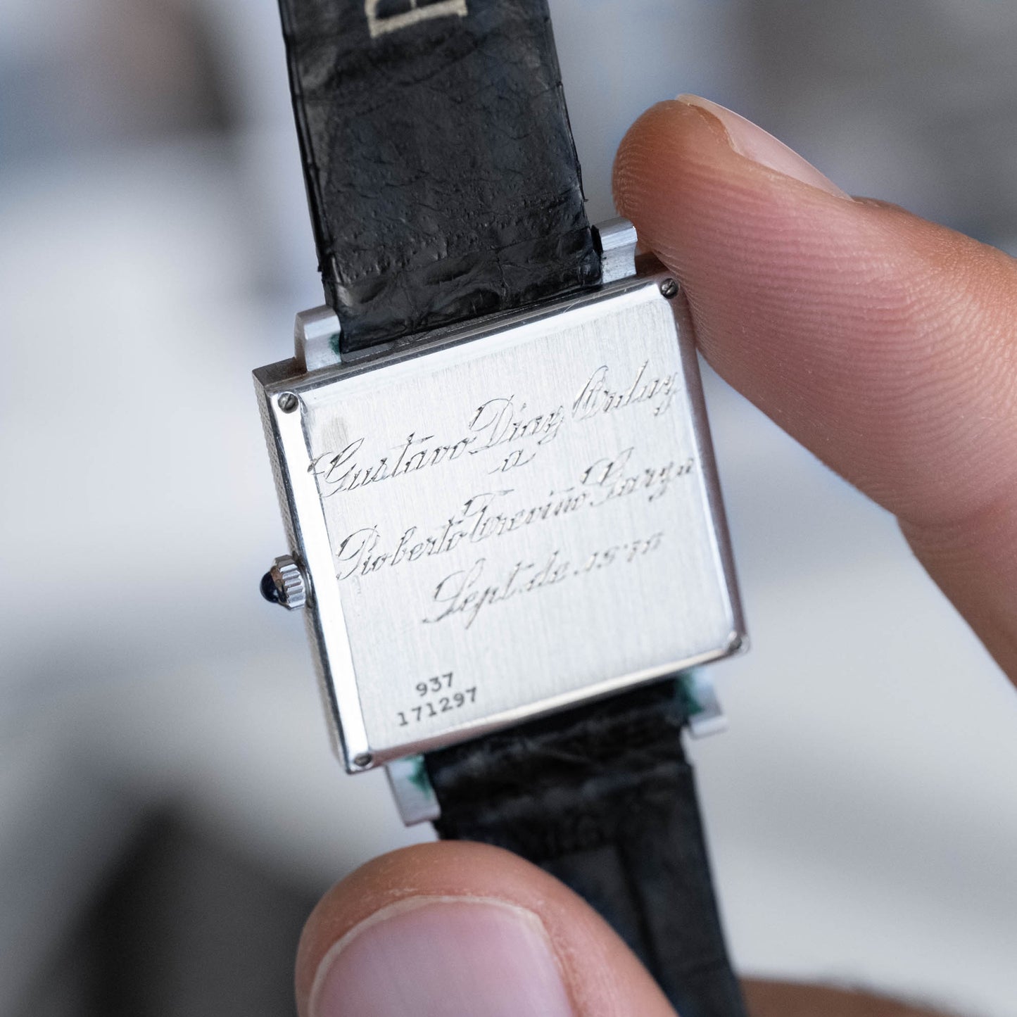 Piaget Tank ref.937 Squared Hobnail with provenance from 1970s