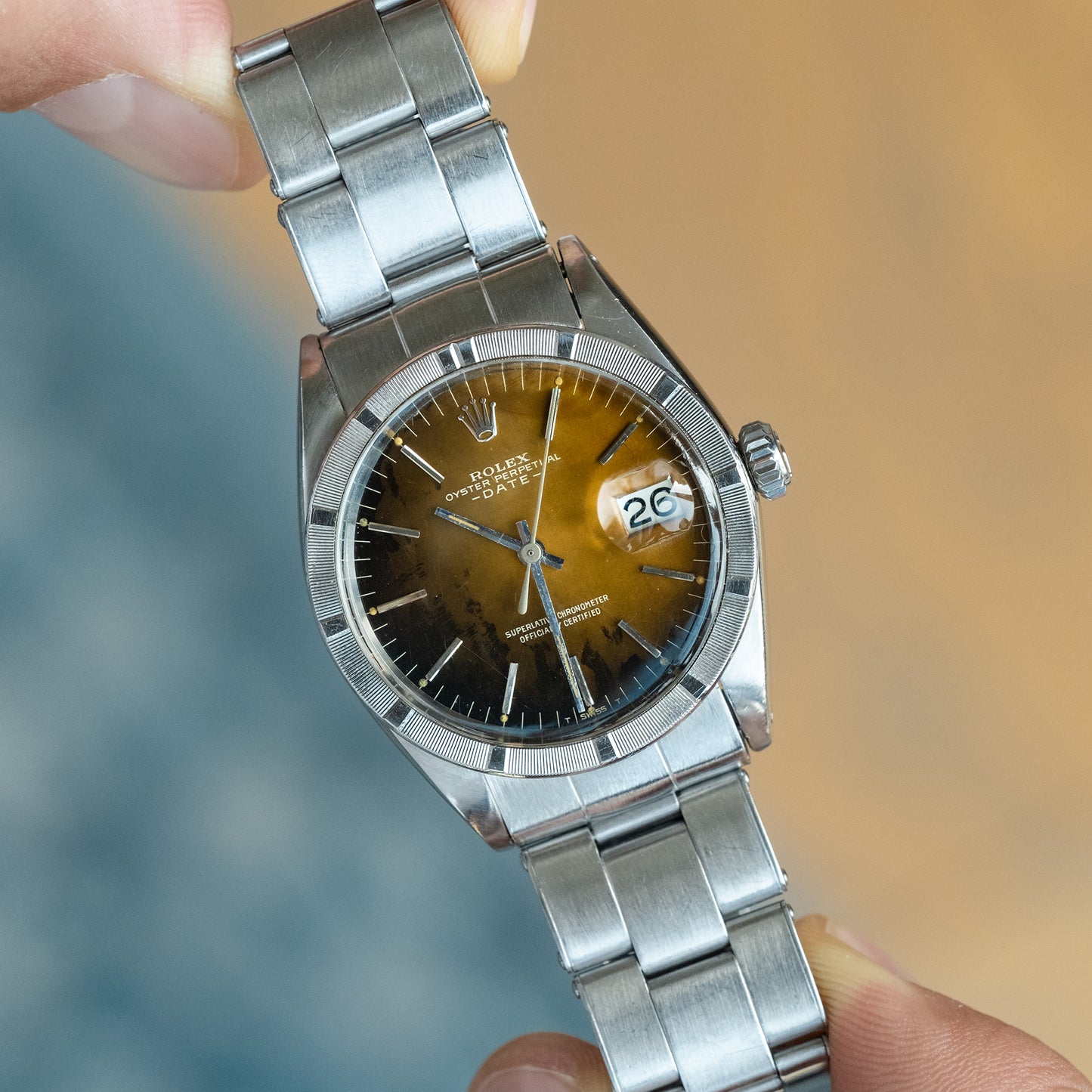 Rolex Date 34 mm ref.1501 "Tropical Dial" fullset from 1963