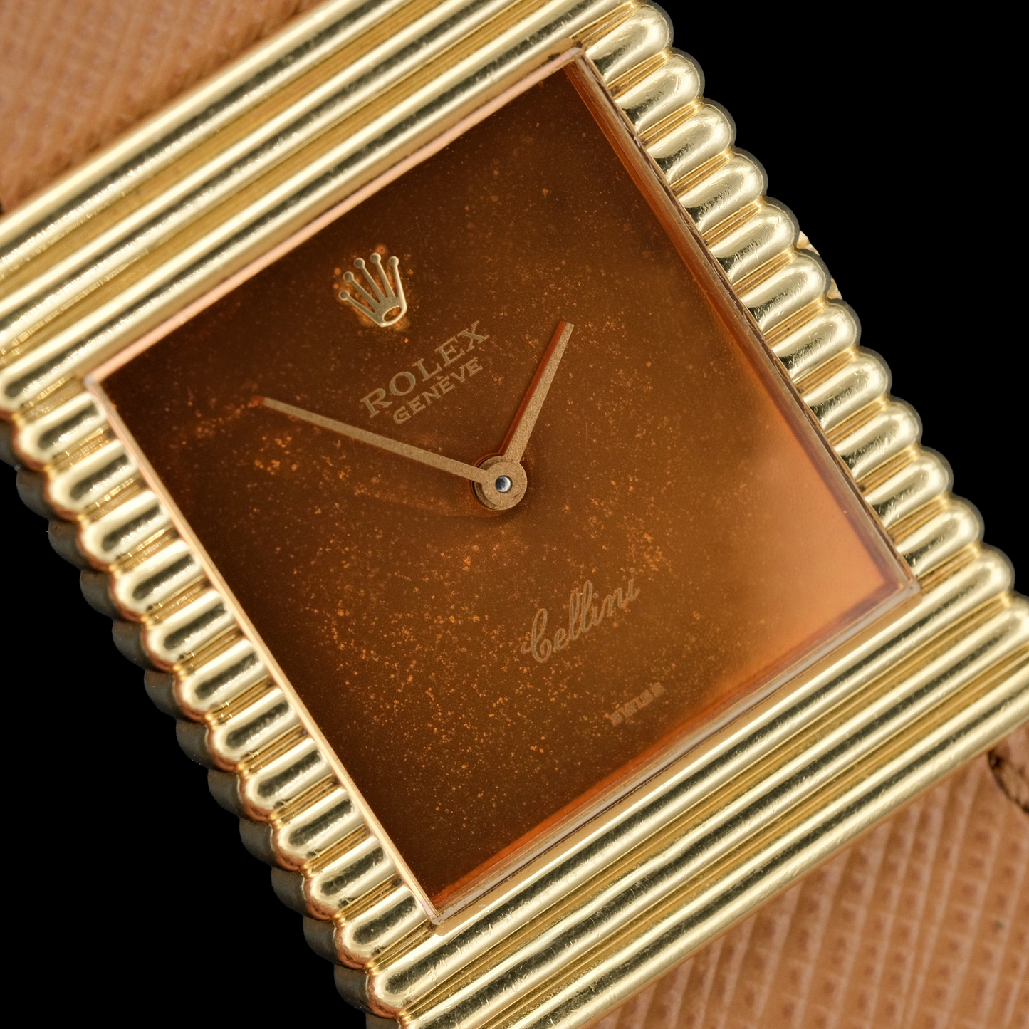 Rolex Cellini ref.4012 Terracota dial Ribbed case from 1976