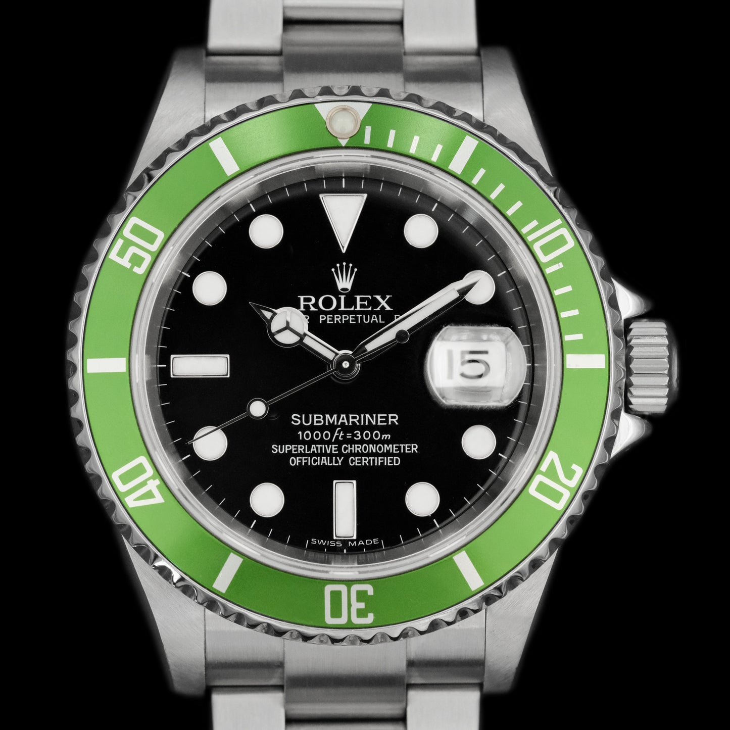 Rolex Submariner date Kermit Slim Four MK4 16610LV from 2009