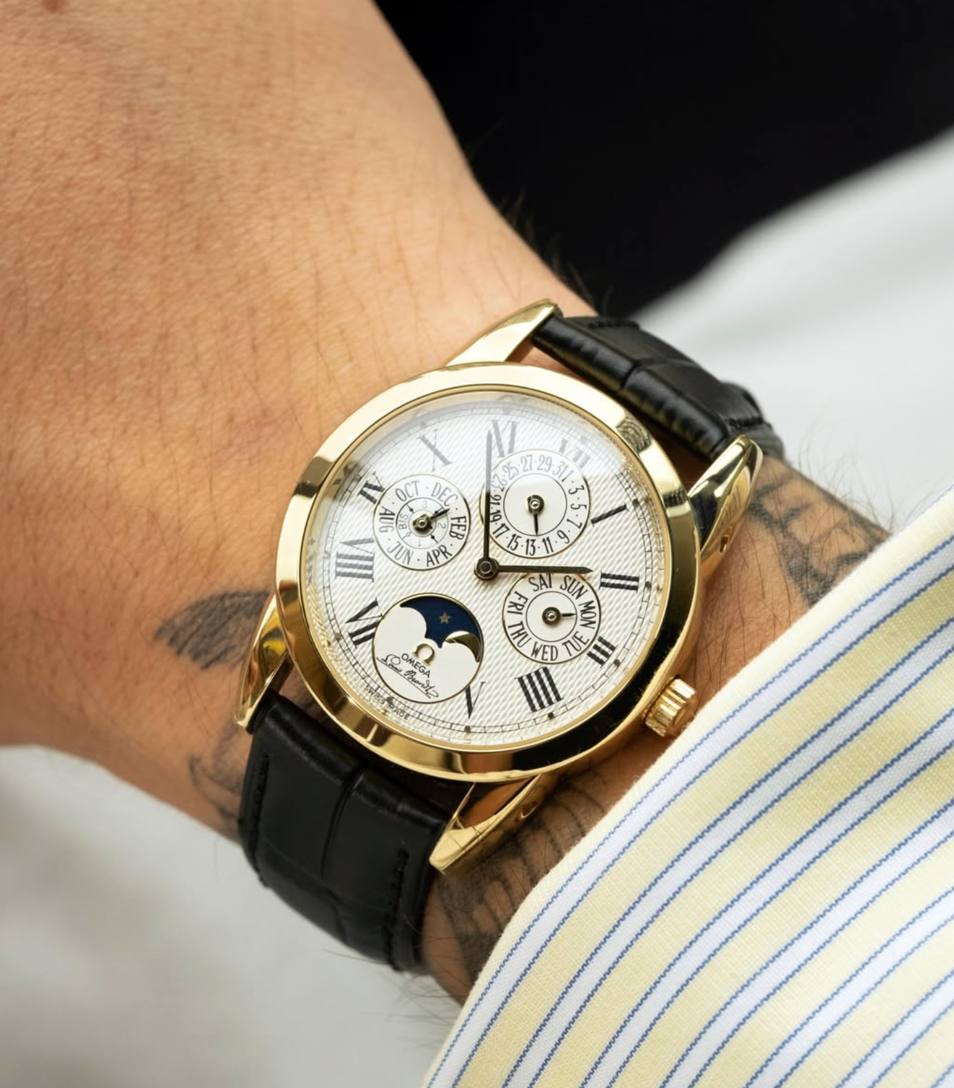 Omega Louis Brandt ref.175.0302 DeLuxe ll Perpetual Calendar from 1991