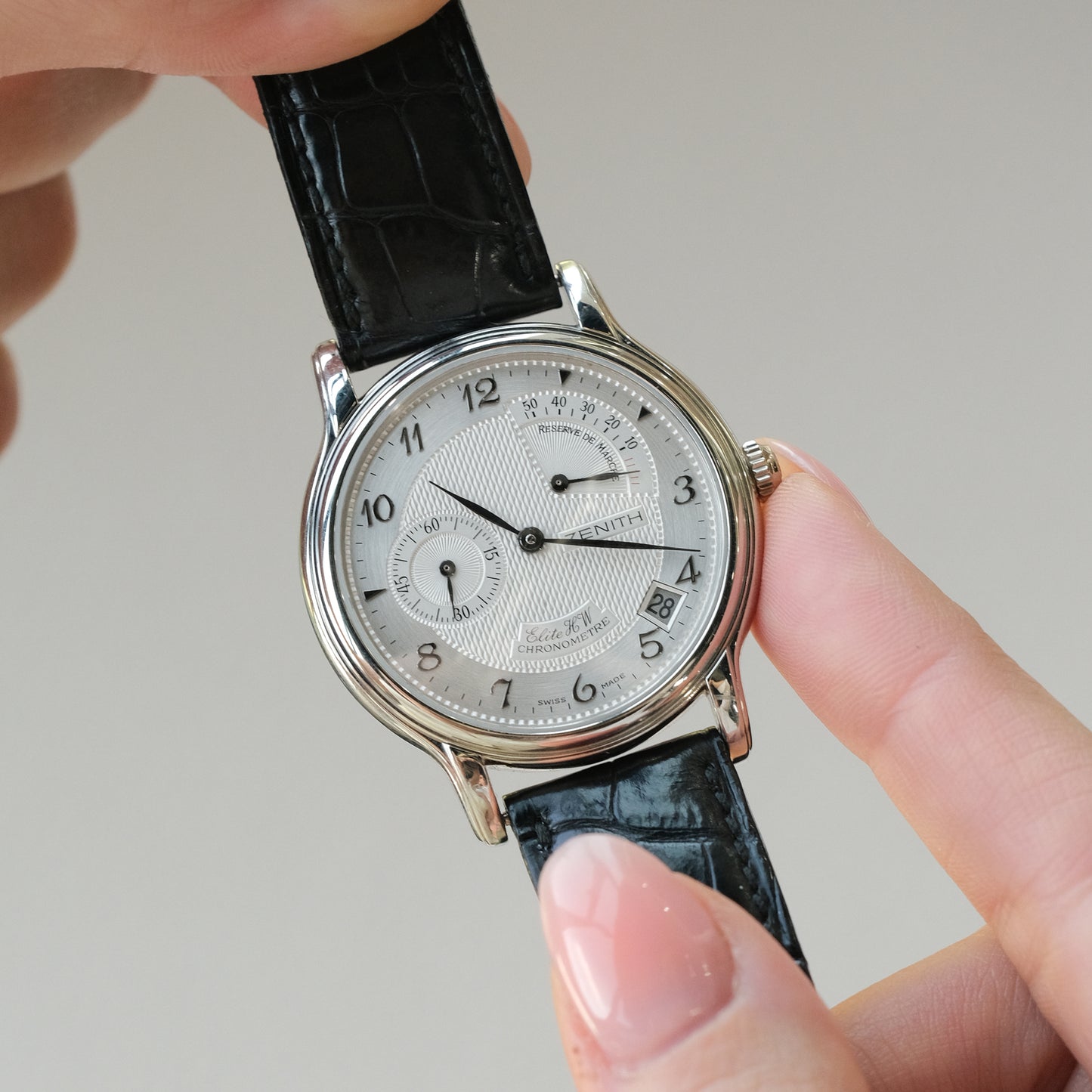 Zenith Elite Power Reserve Chronomaster Platinum ref.39.0240.655 from 1990s