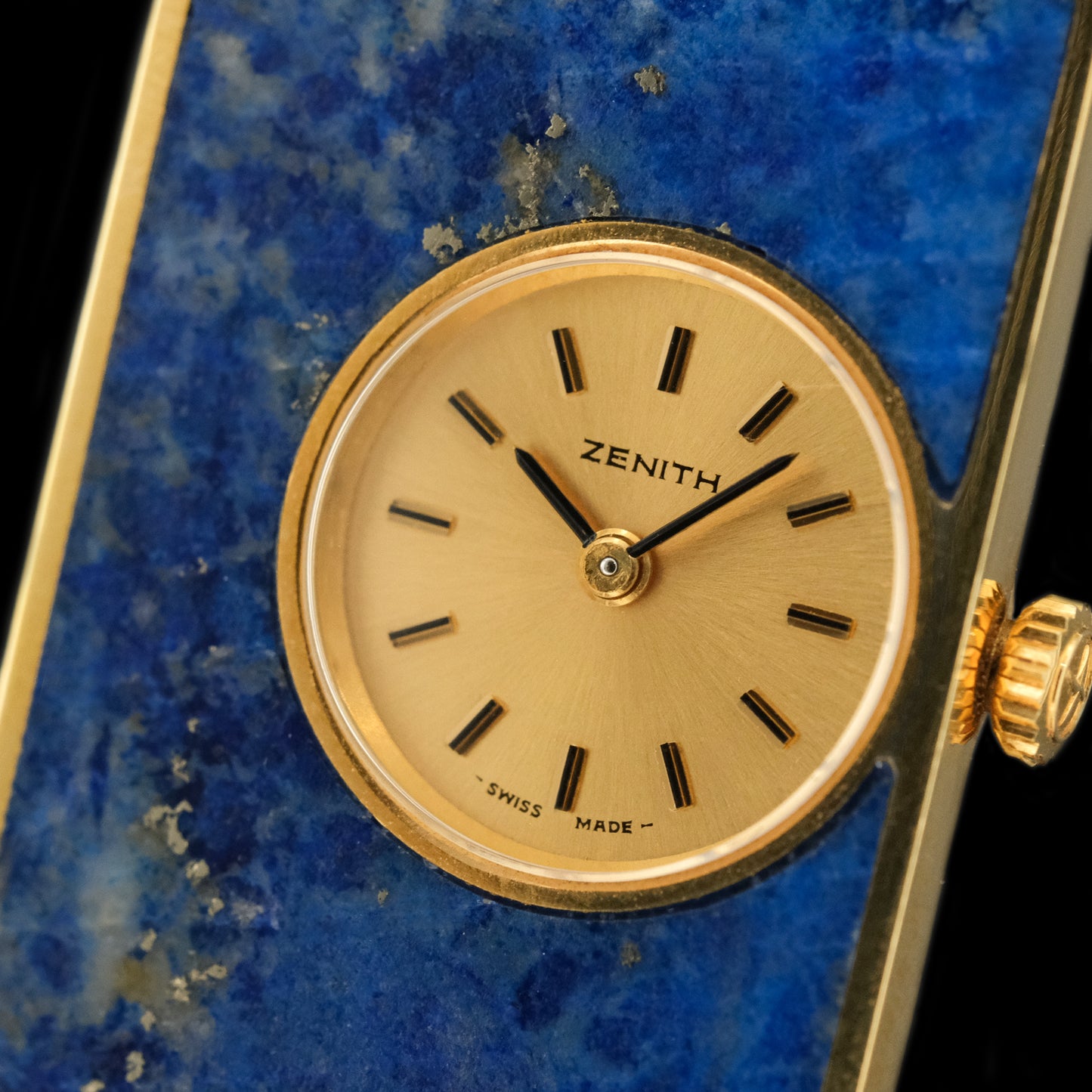 Zenith Lapis Lazuli MOP incrusted "Staple" Prototype from 1970s