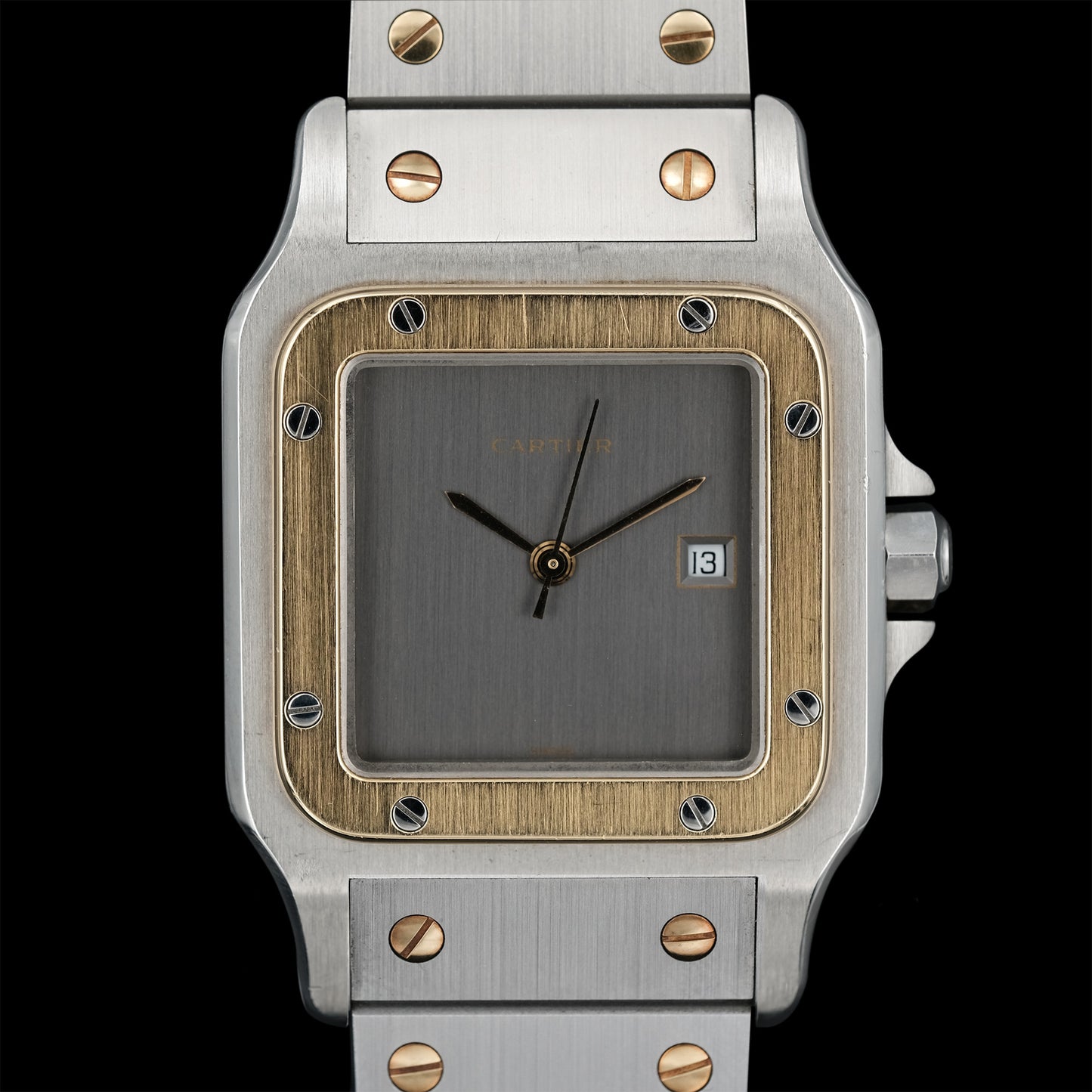 Cartier Santos Carrée "Slate Gray" Fullset ref.2961 from 1986