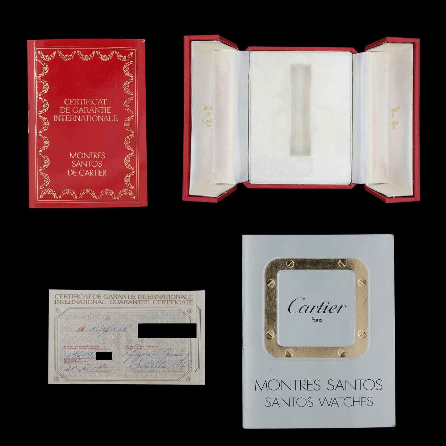 Cartier Santos Carrée "Slate Gray" Fullset ref.2961 from 1986