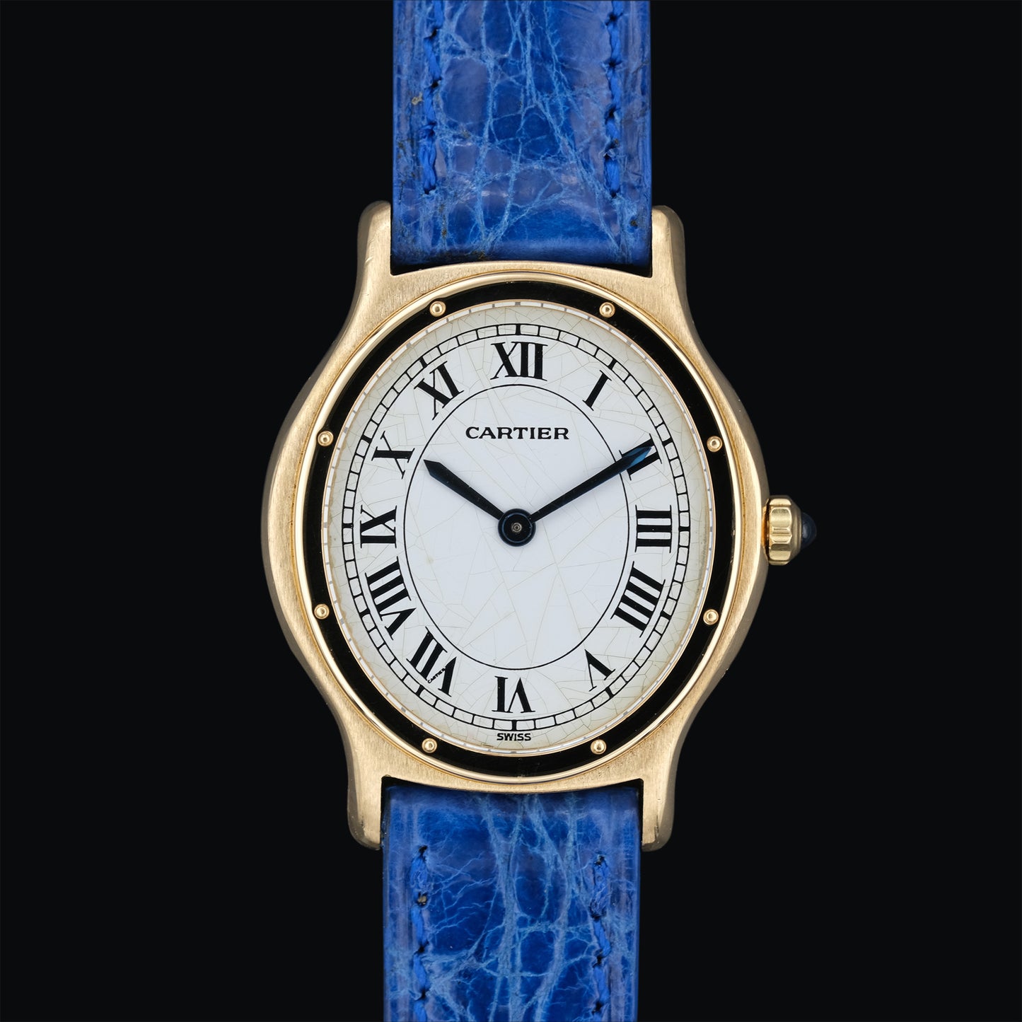 Cartier Santos Arcade Oval ref.9605 "Paris Dial" from 1982