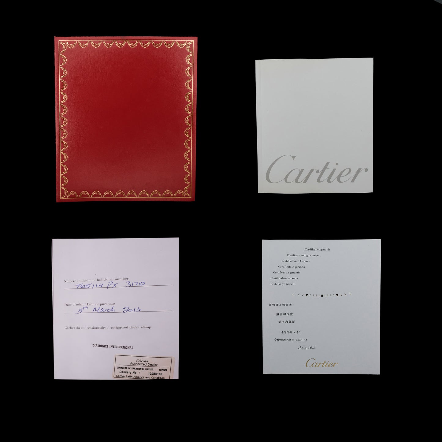 Cartier Tank Solo "Piano" Ladies ref.3170 fullset from 2013