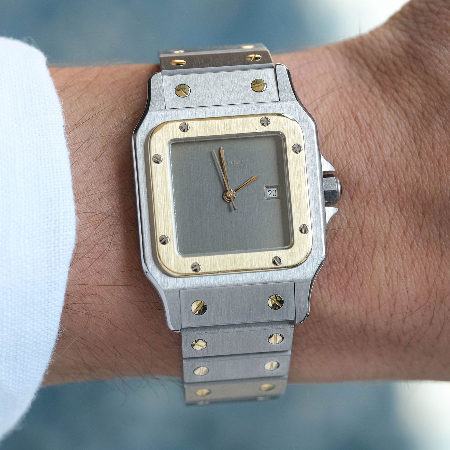 Cartier Santos Carrée "Slate Gray" ref.2961 from 1978