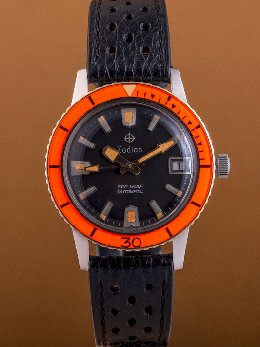 Zodiac Seawolf skin-diver "Tangerine" ref.722-946 from 1970s
