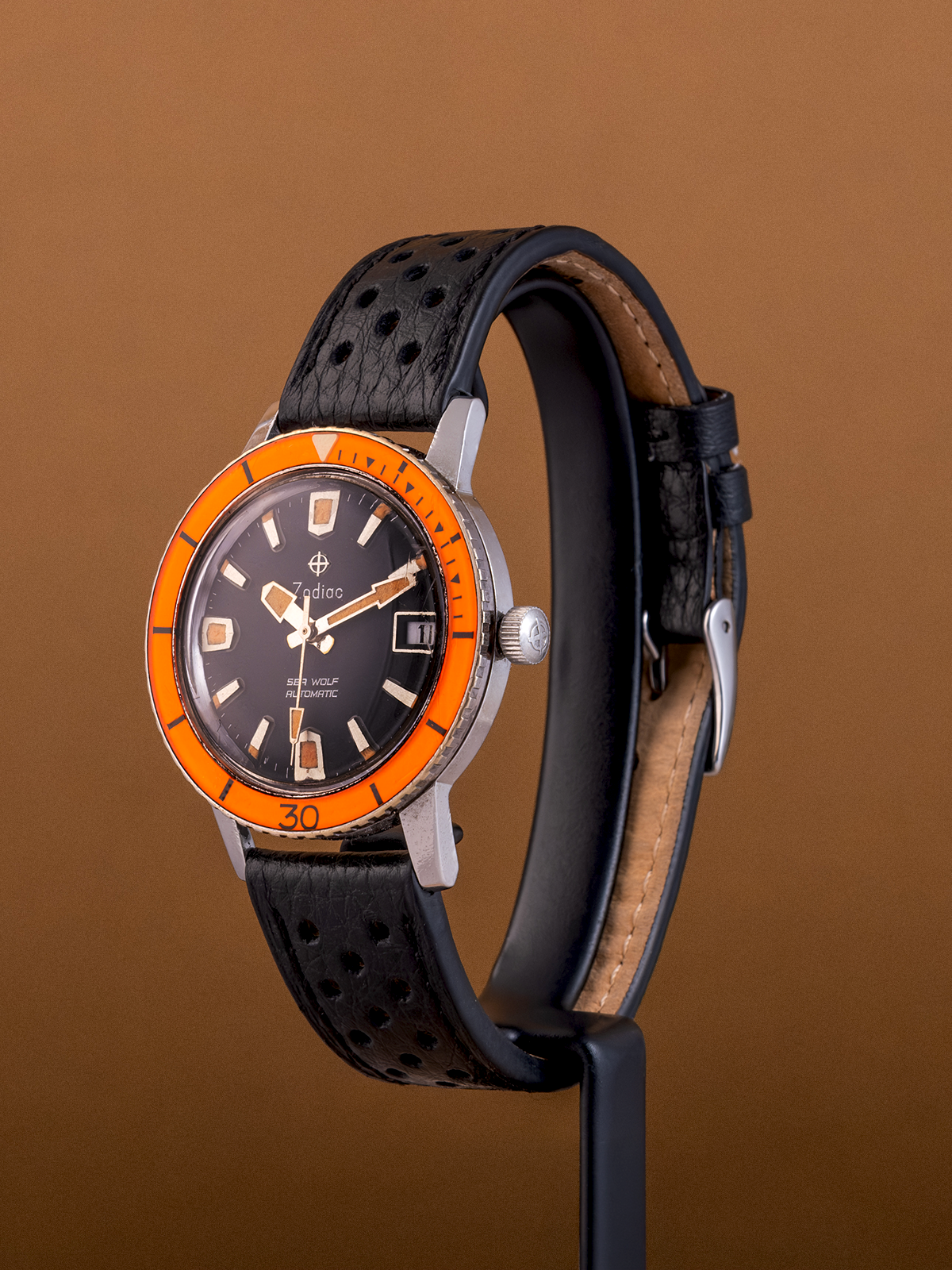 Zodiac Seawolf skin-diver "Tangerine" ref.722-946 from 1970s
