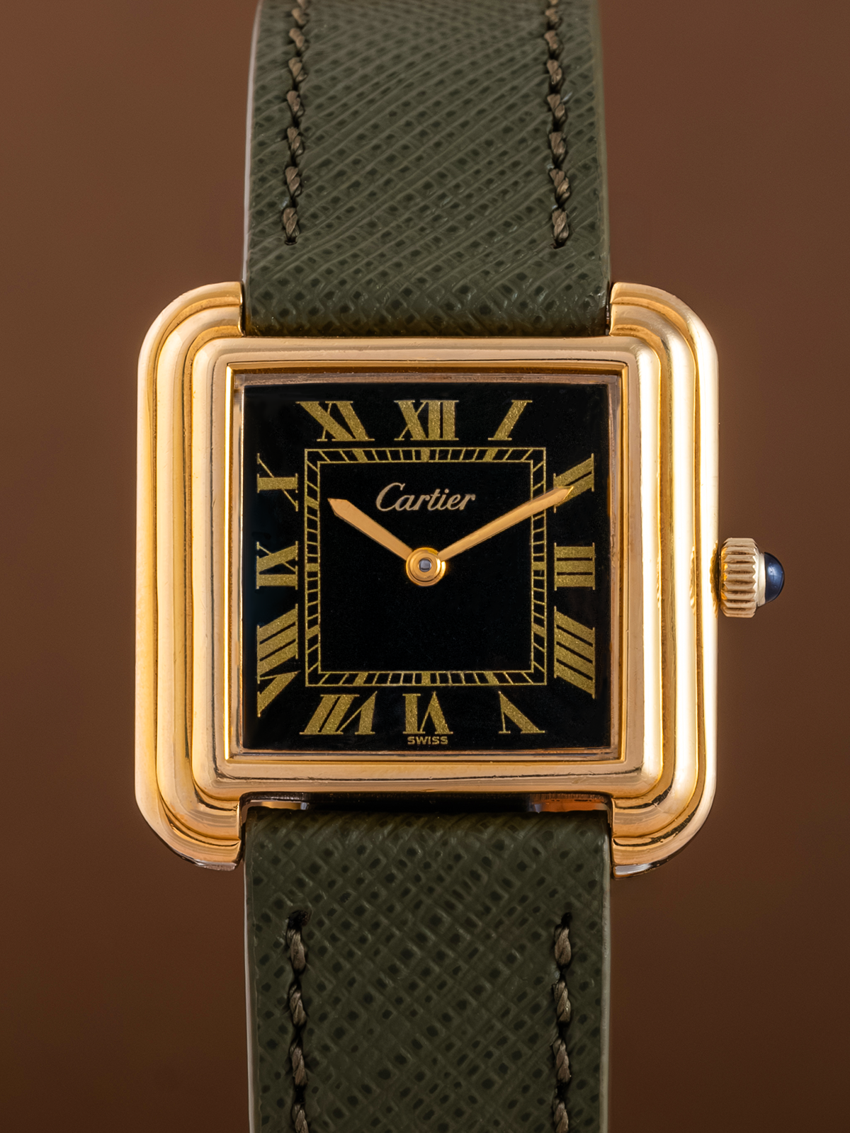 Cartier Tank Mini Stepped Black Dial ref.25716 from 1973