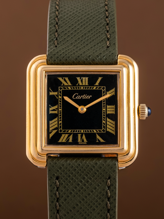 Cartier Tank Mini Stepped Black Dial ref.25716 from 1973