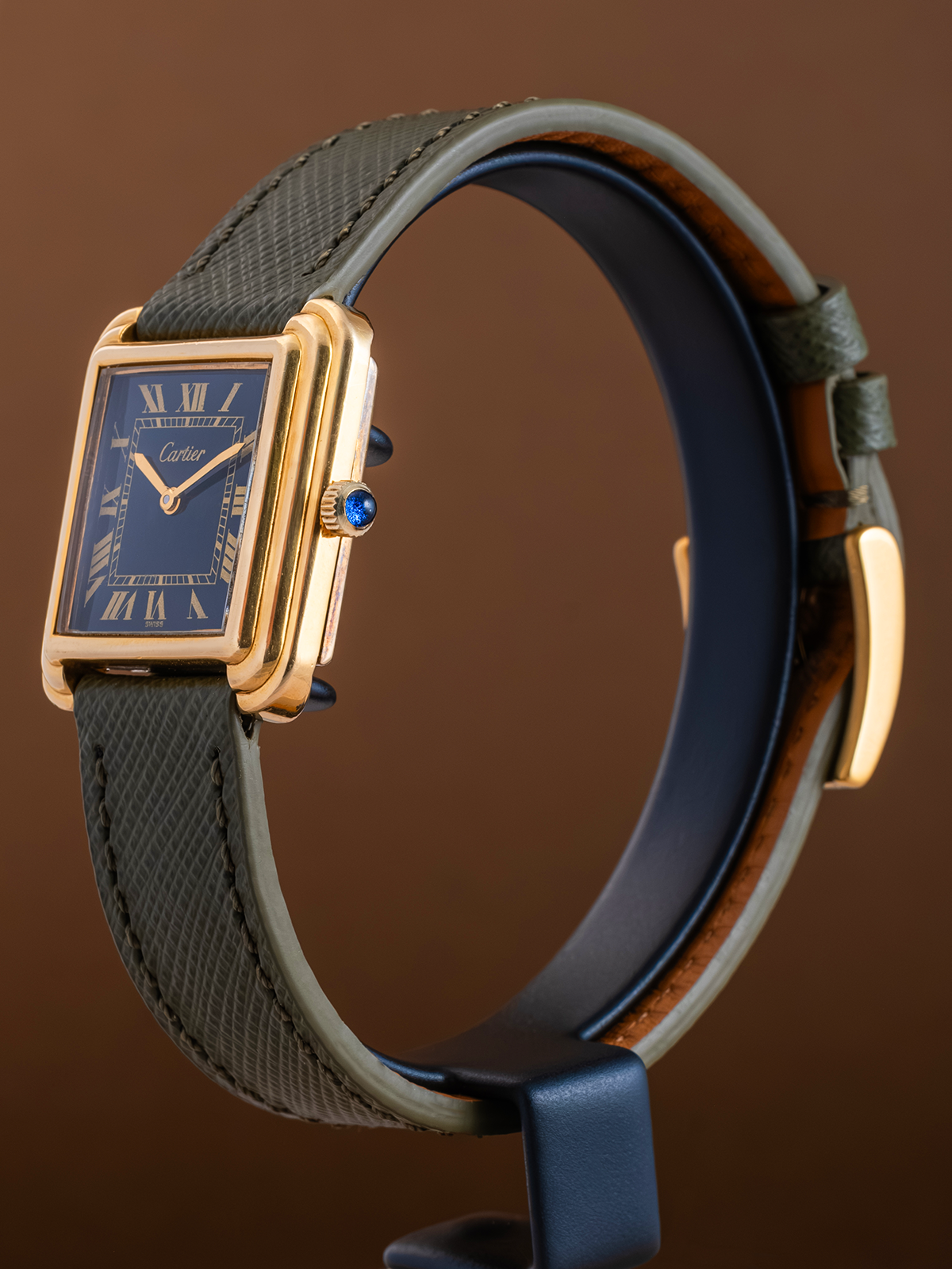 Cartier Tank Mini Stepped Black Dial ref.25716 from 1973