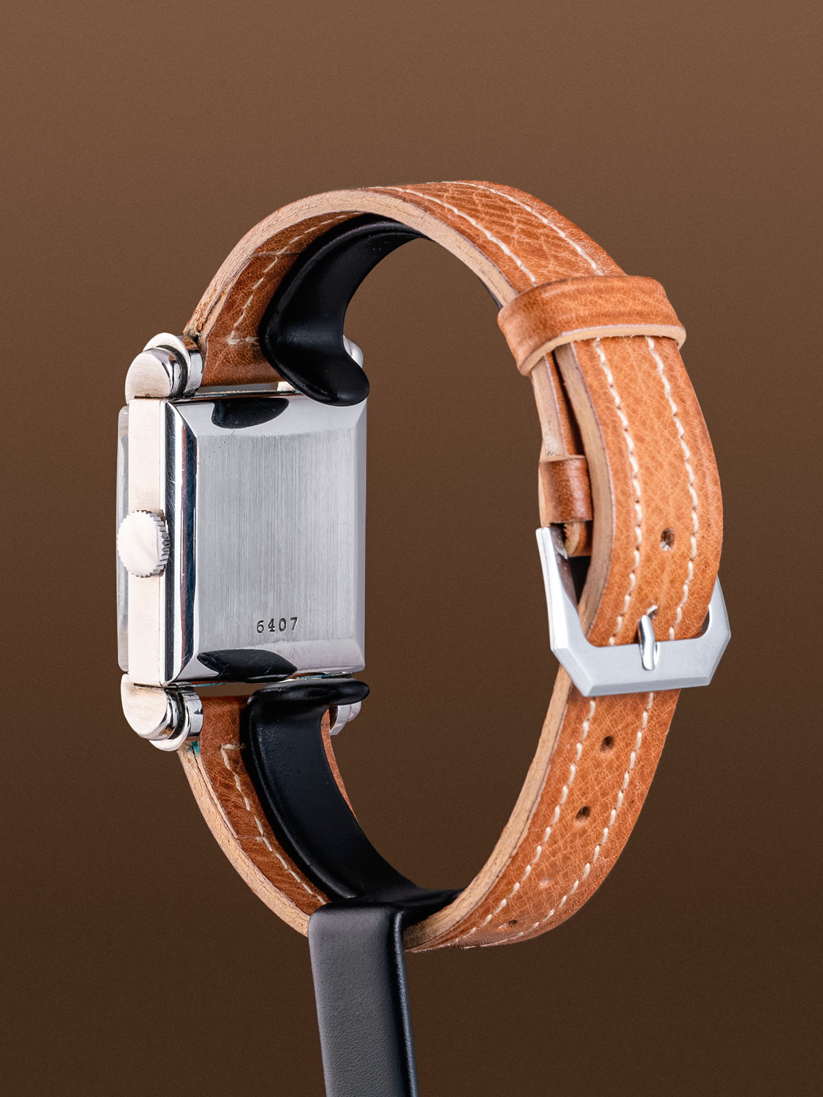 Minerva Art Deco 26mm Fancy Lugs Two tone dial from 1940s