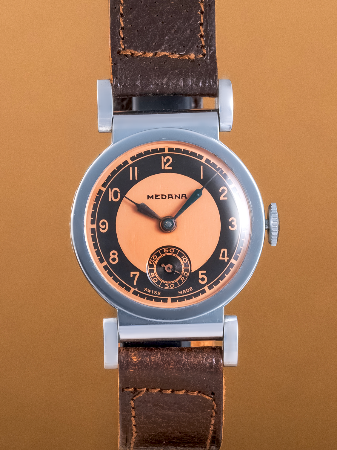 Medana Bicolore Salmon Dial NOS from 1930s