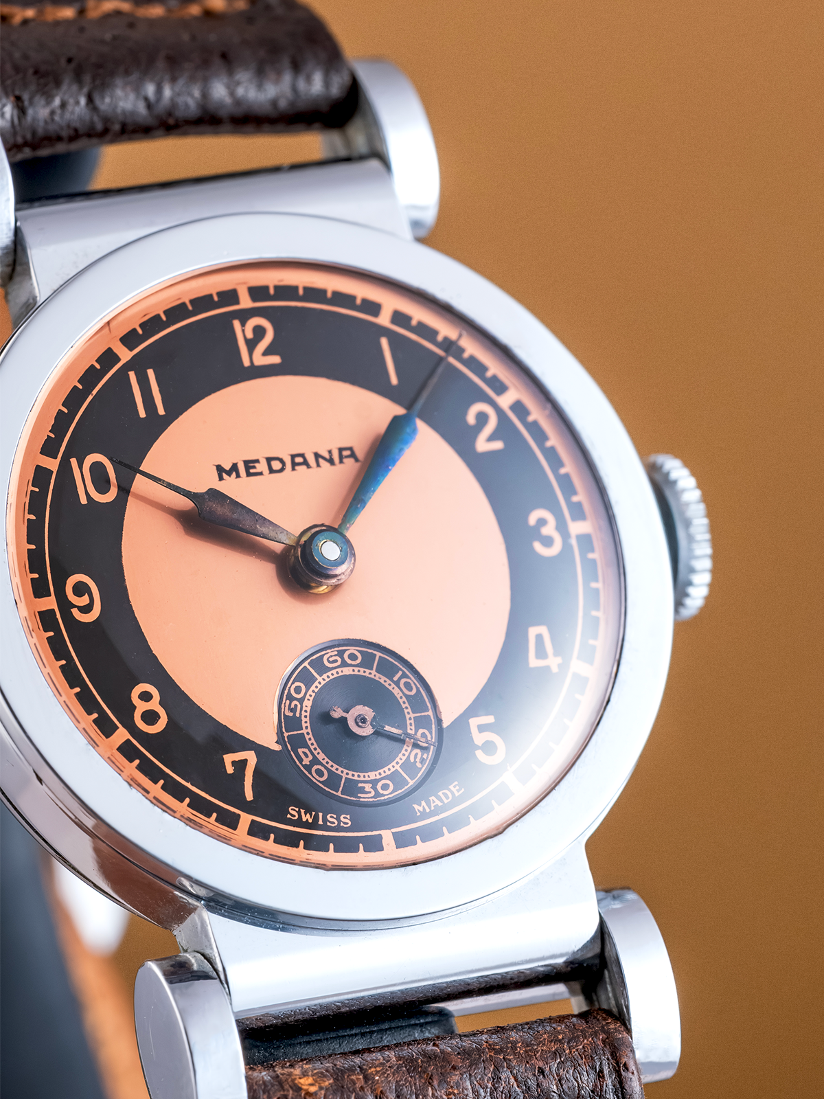 Medana Bicolore Salmon Dial NOS from 1930s