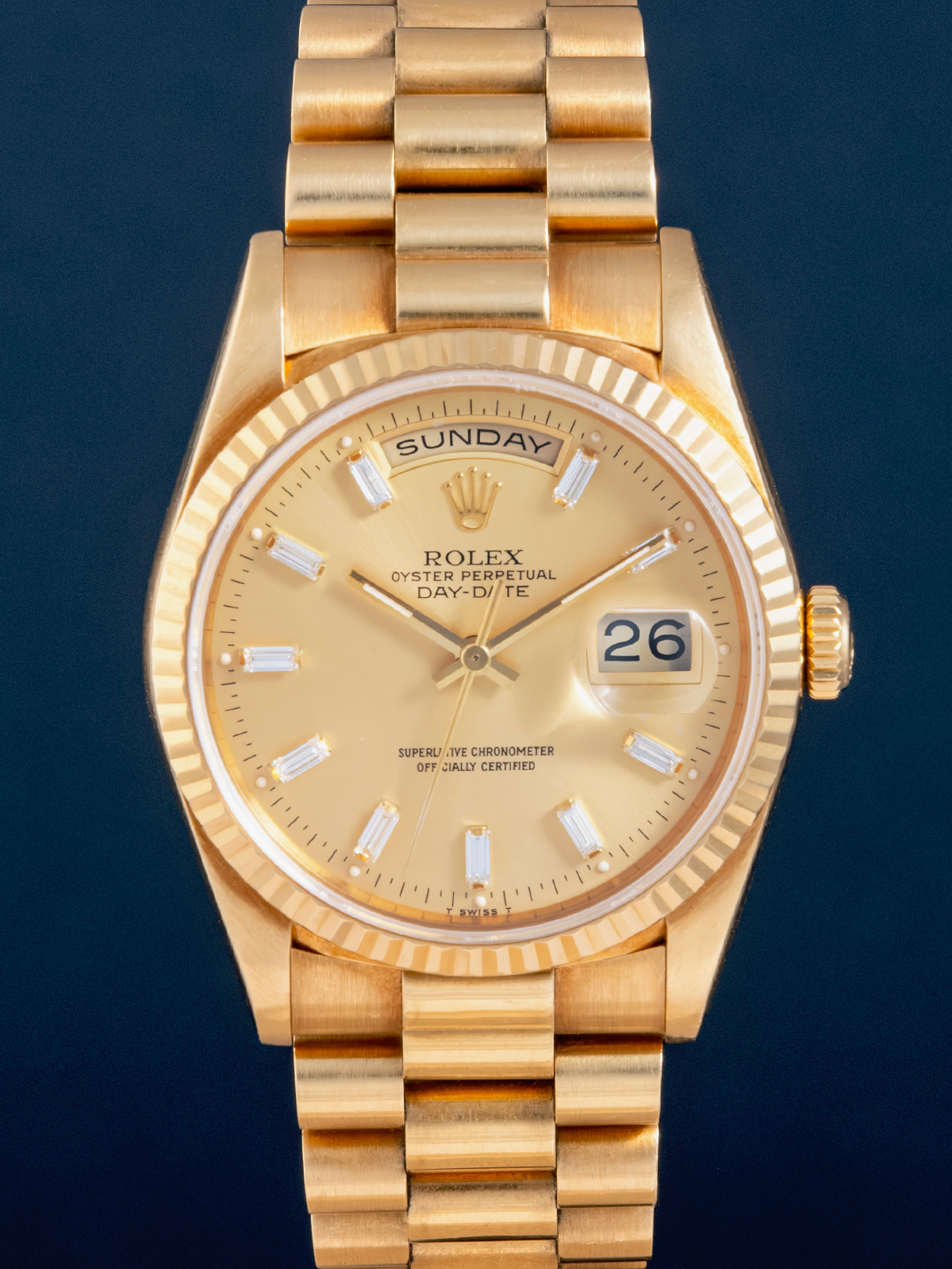 Rolex Day-Date "Baguette" ref. 18238 from 1986