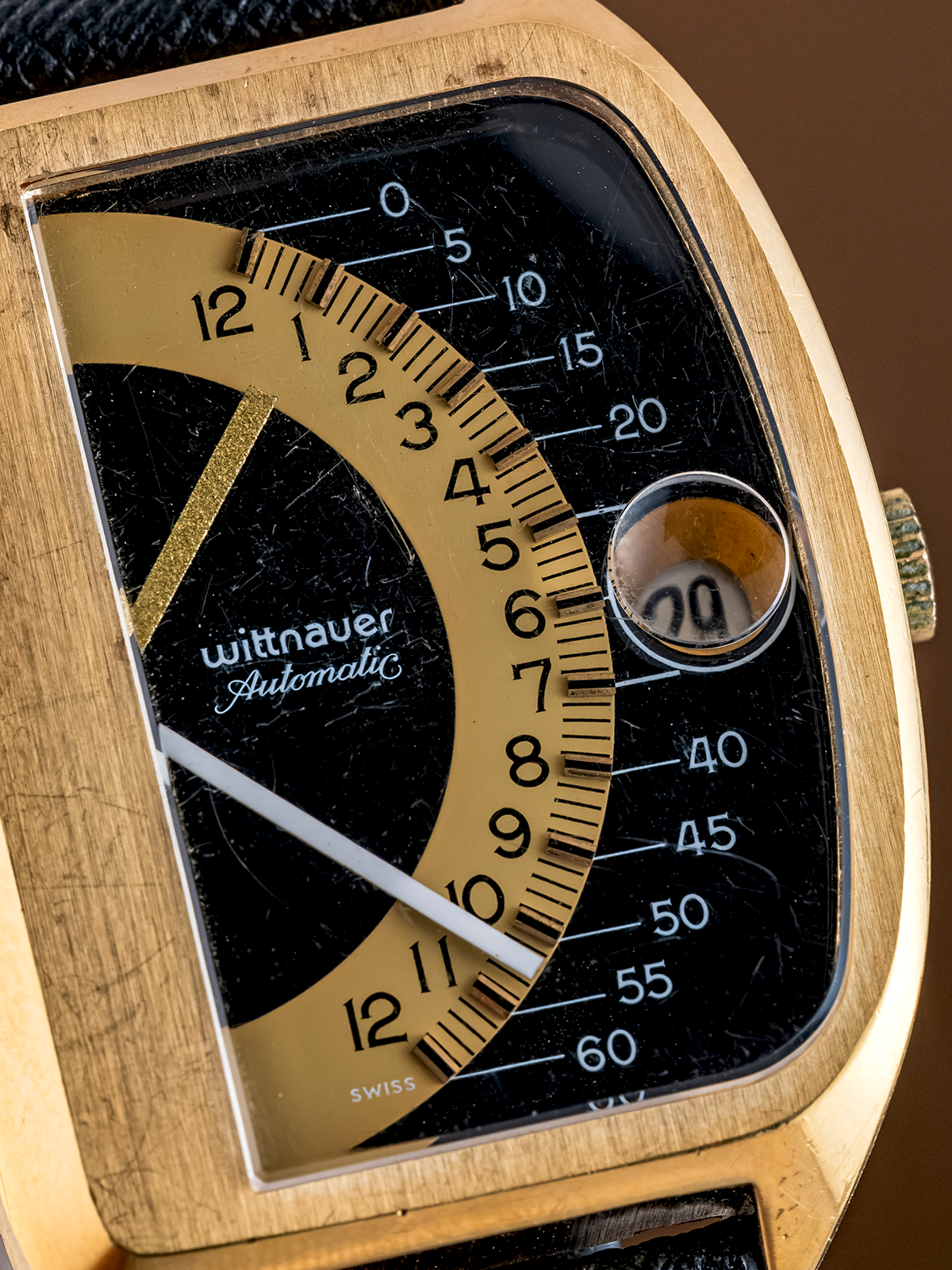 Wittnauer Futurama 1,000 Doble Retrograde ref.4510 33x48 mm from 1969