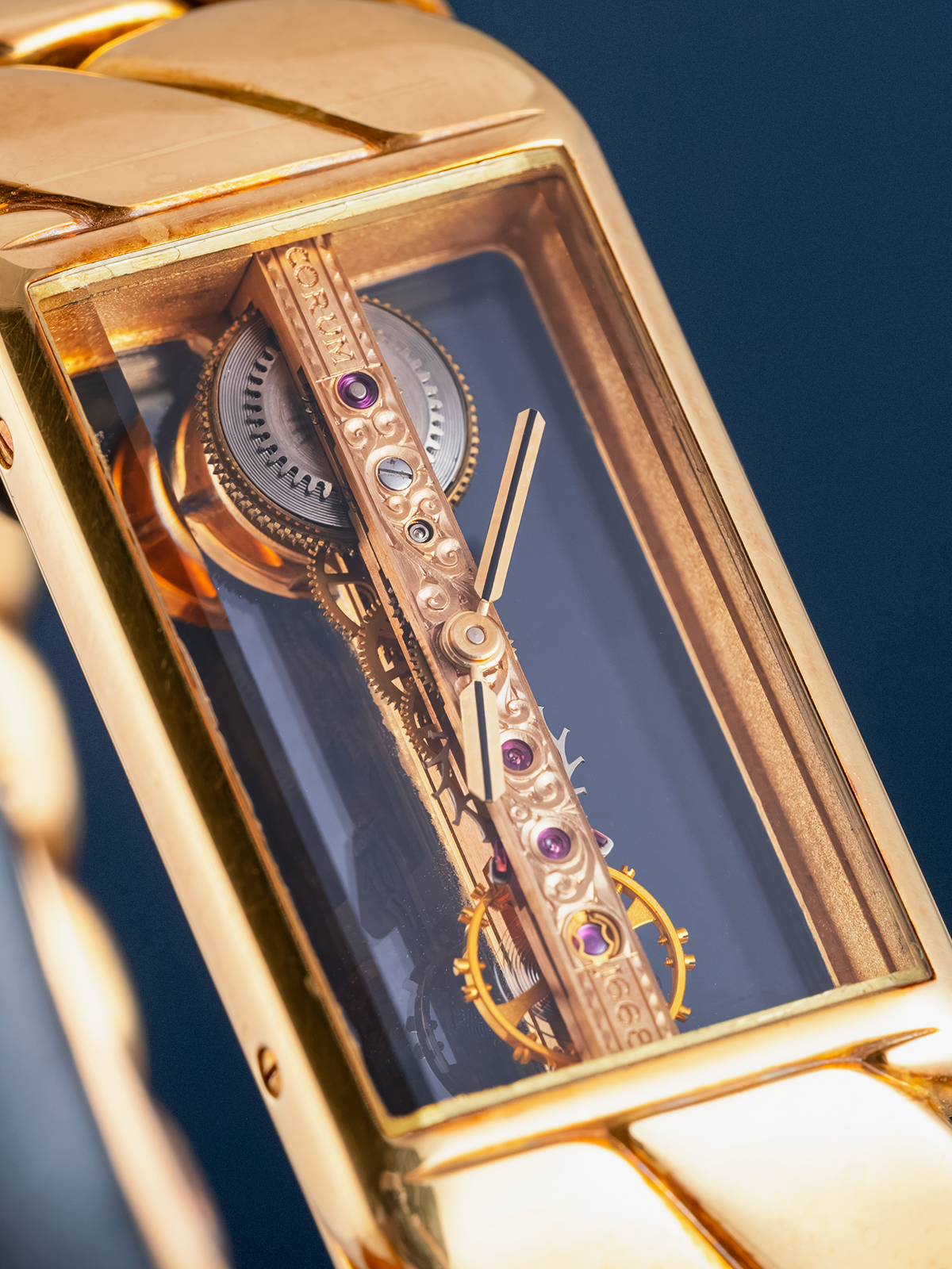 Corum Golden Bridge Cuban Link Chain ref.13.205.56K104 from 1980s