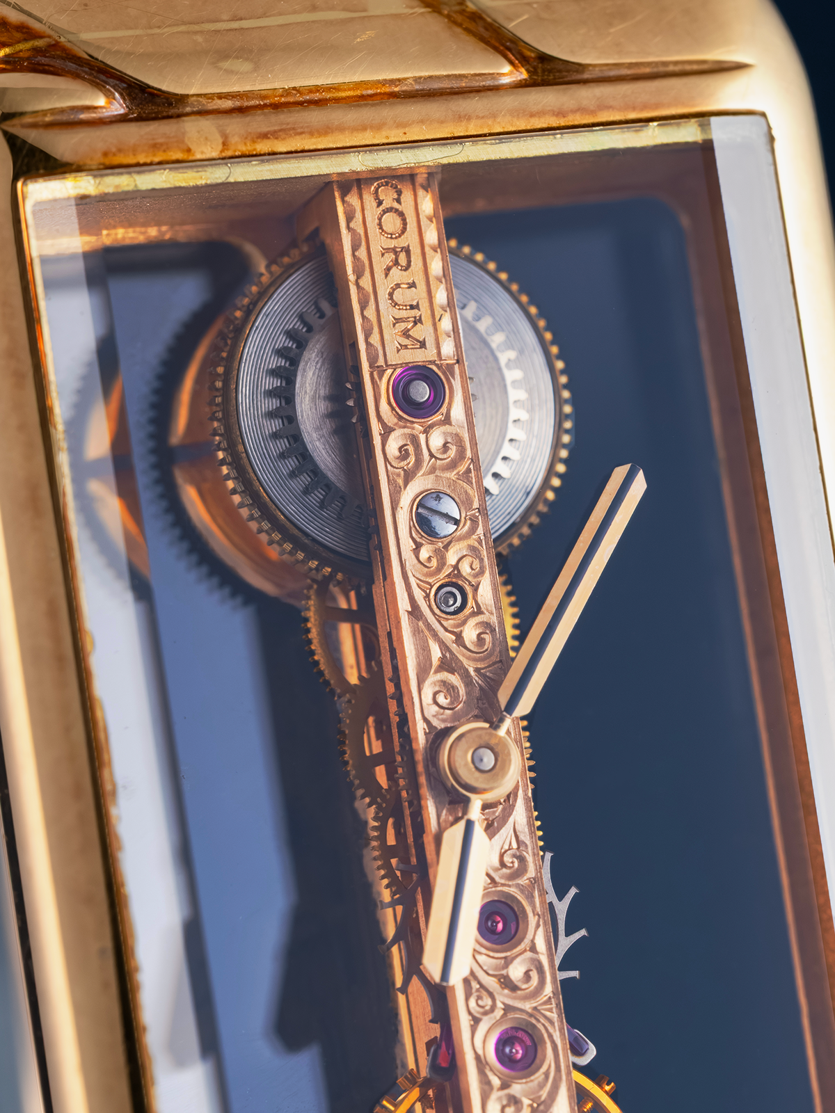 Corum Golden Bridge Cuban Link Chain ref.13.205.56K104 from 1980s