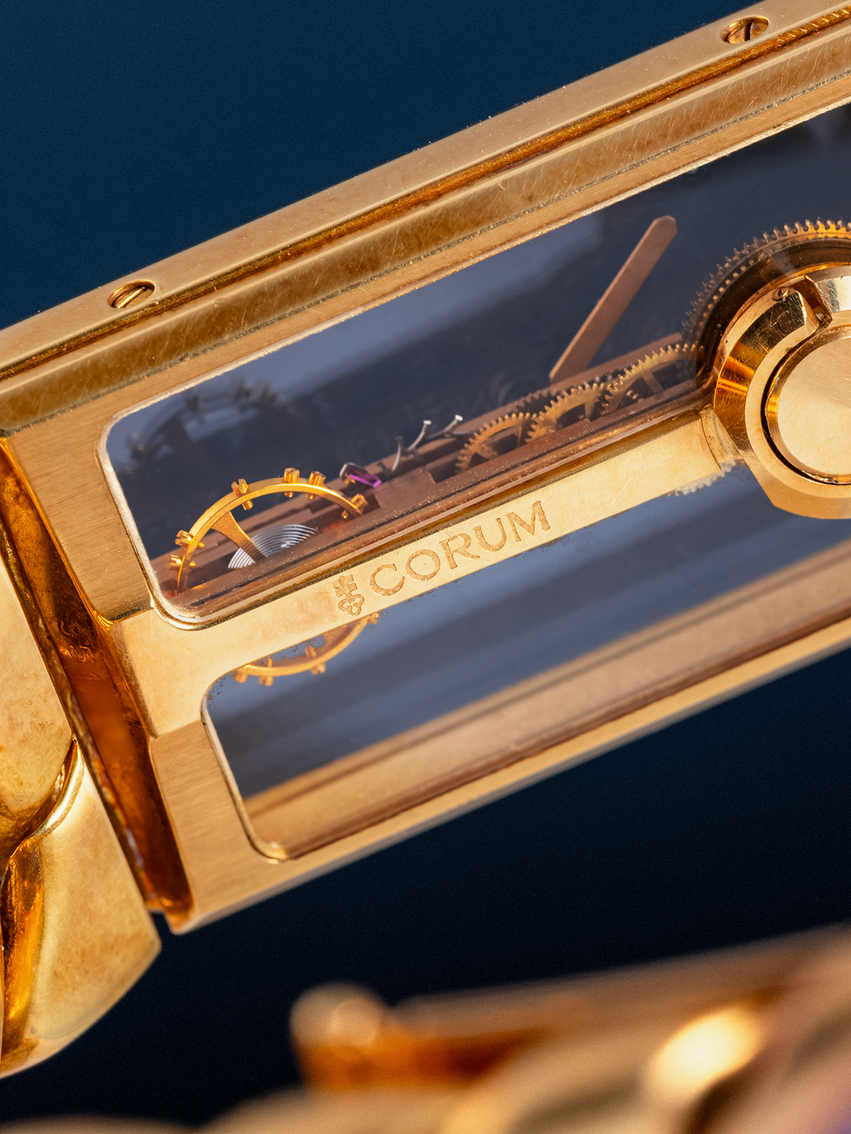 Corum Golden Bridge Cuban Link Chain ref.13.205.56K104 from 1980s