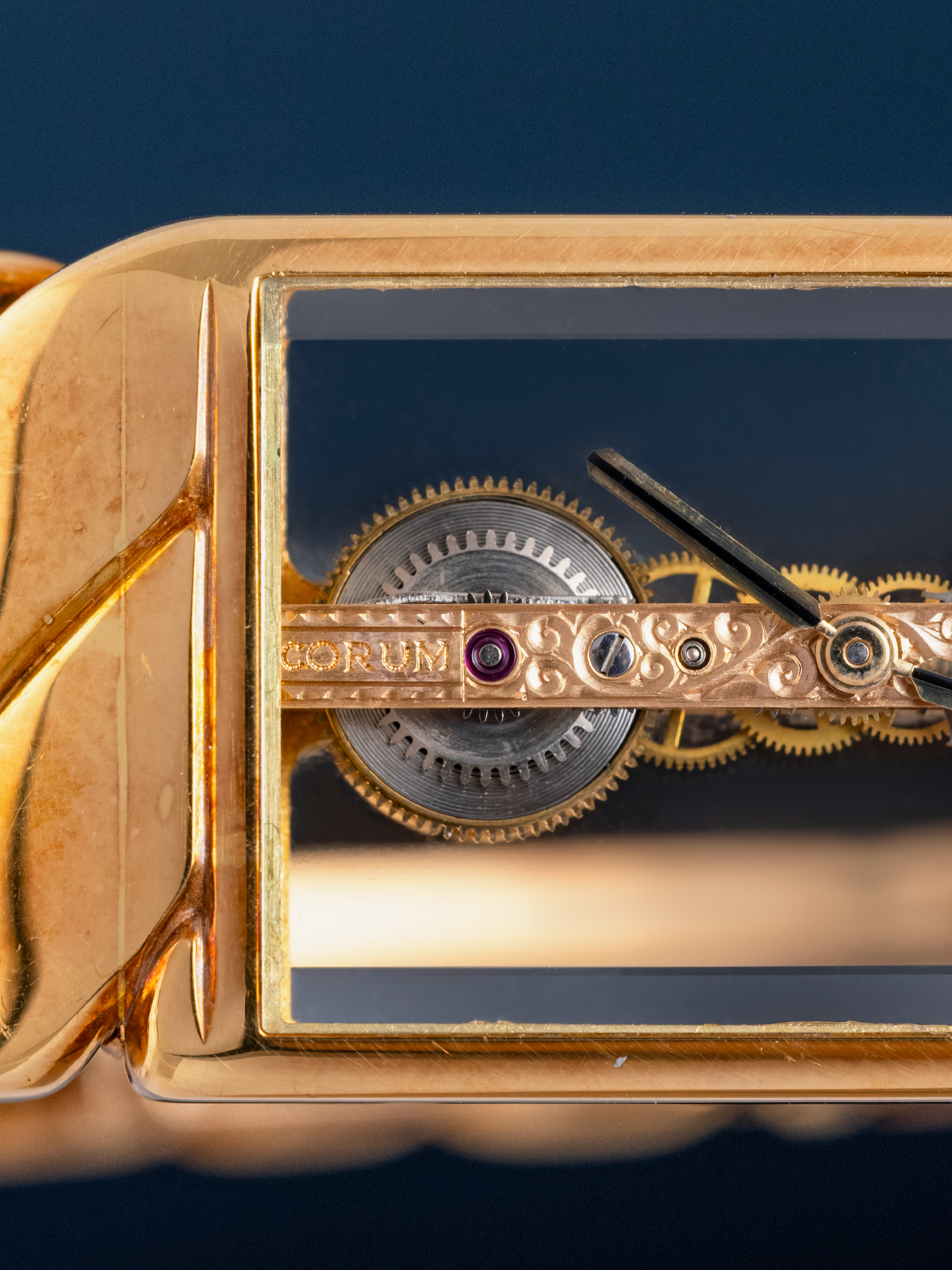 Corum Golden Bridge Cuban Link Chain ref.13.205.56K104 from 1980s