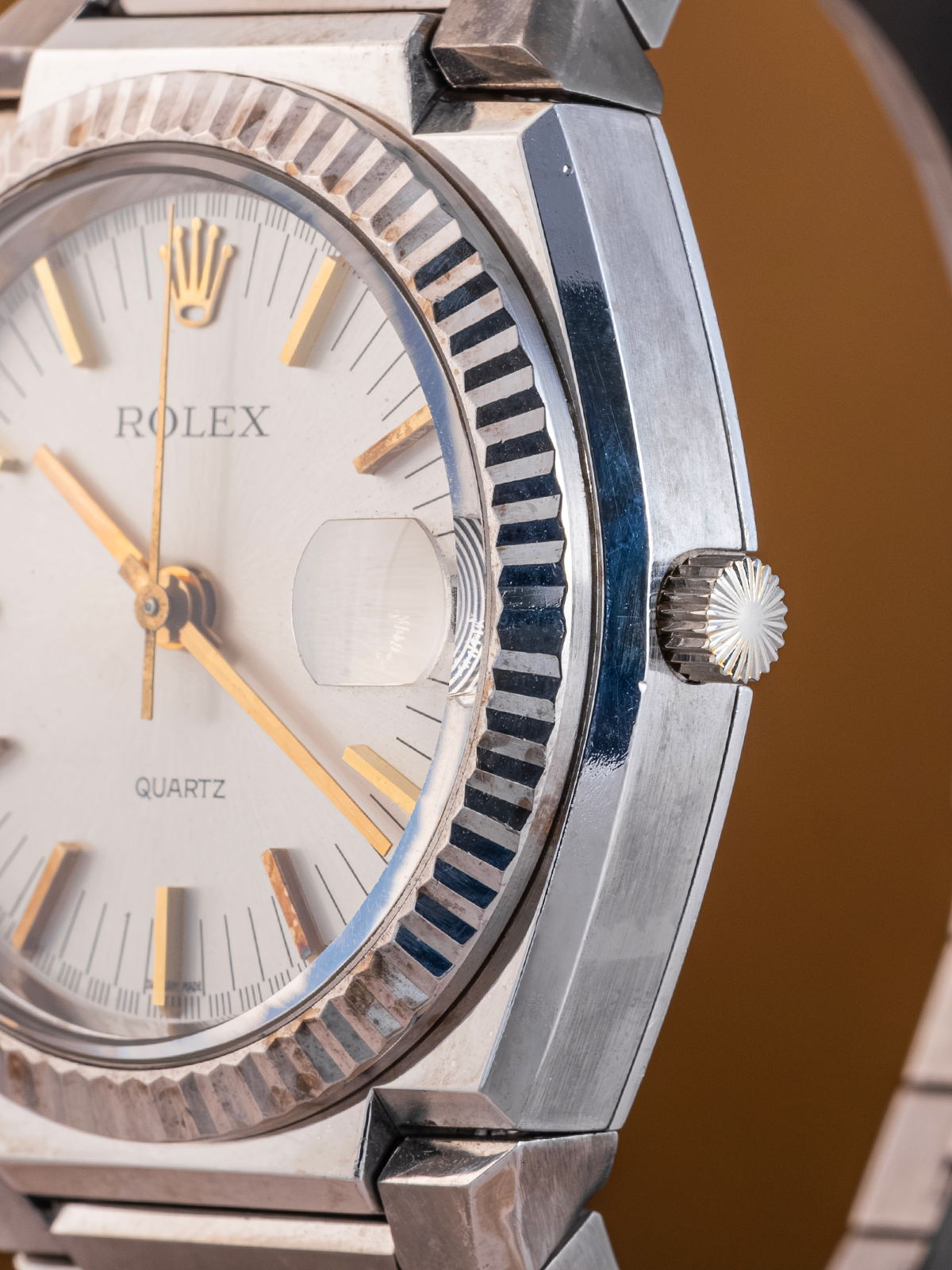 Rolex Texano ref.5100 Quartz Beta-21 White Gold from 1970