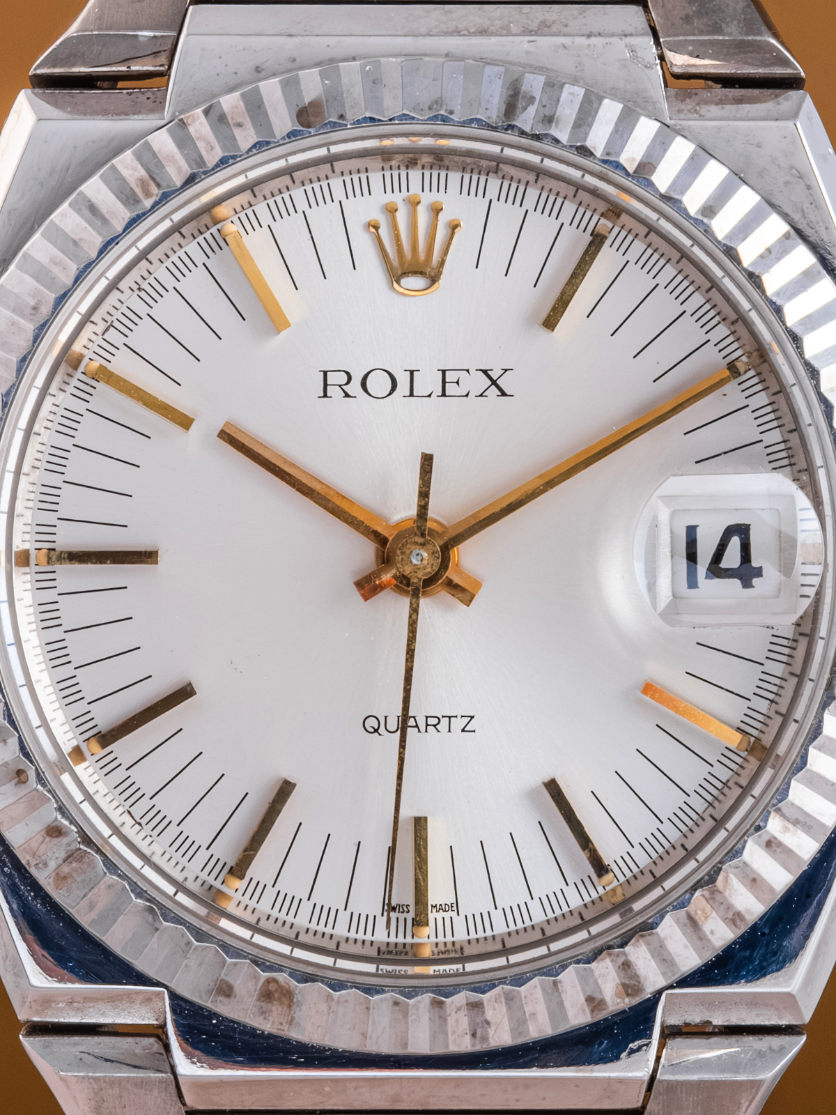 Rolex Texano ref.5100 Quartz Beta-21 White Gold from 1970