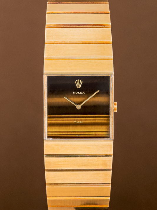 Rolex King Midas Tiger Eye 1st series Rectangular ref.3584 "Heavy Butterfly" from 1974