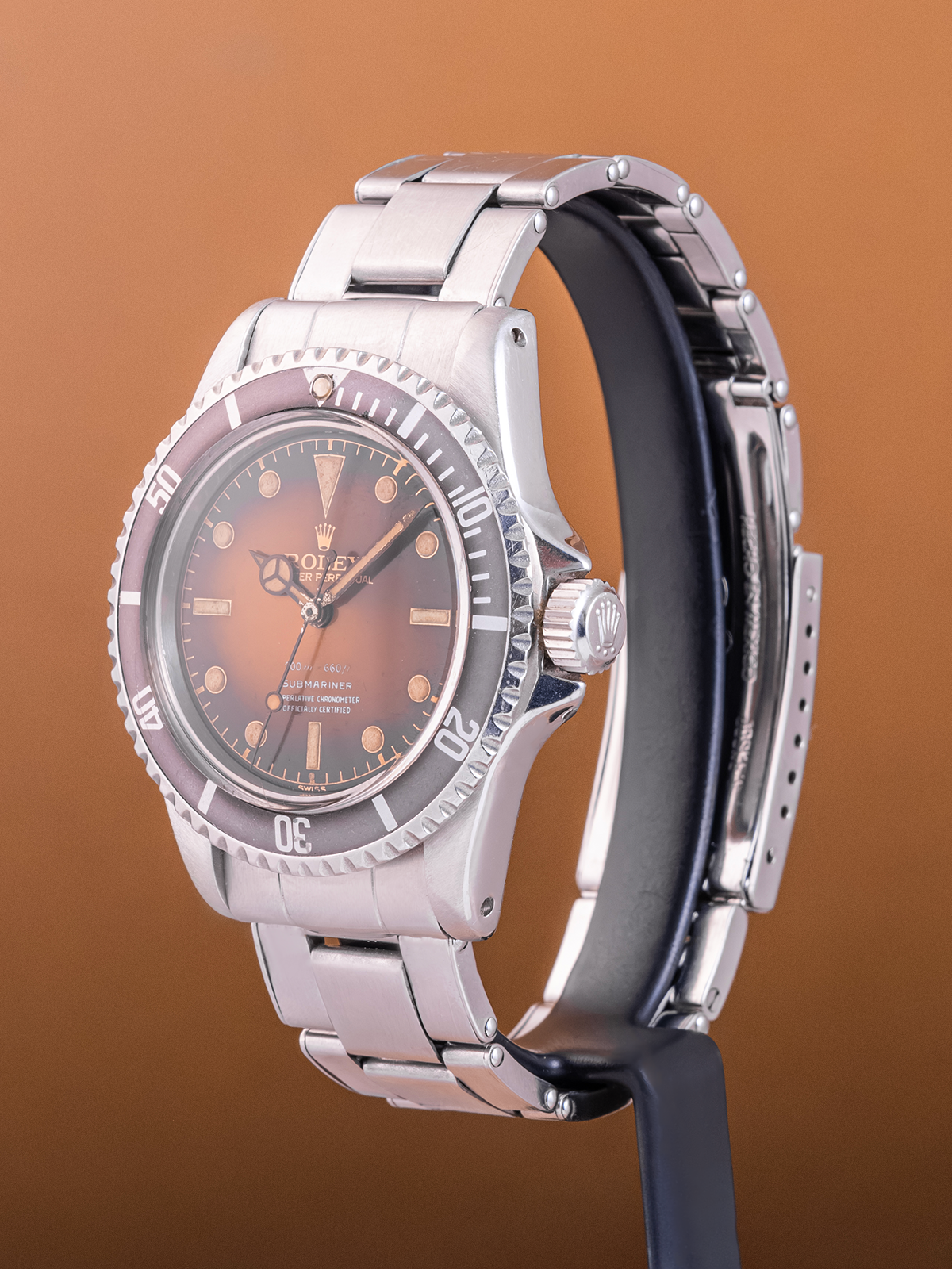 Rolex Submariner Ref.5512 Gilt Silver Text Chapter Ring Exclamation PCG Tropical Caramel from 1962