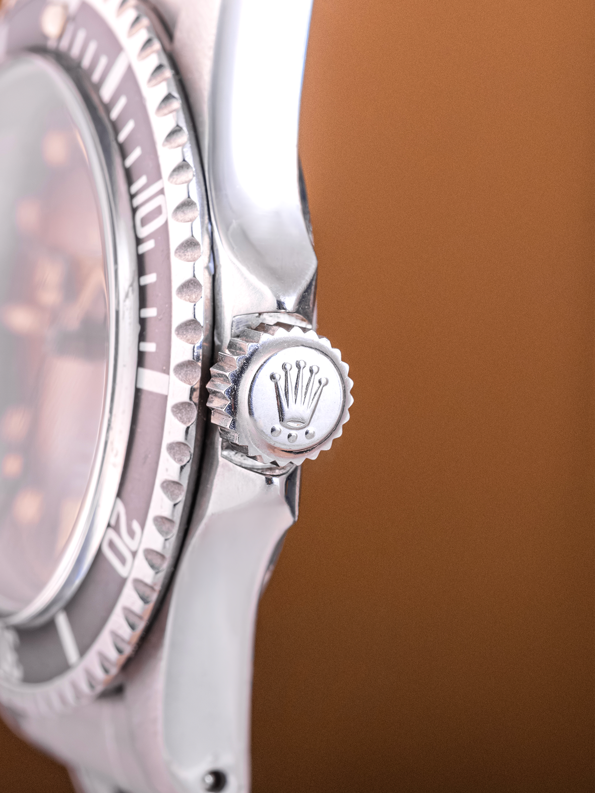 Rolex Submariner Ref.5512 Gilt Silver Text Chapter Ring Exclamation PCG Tropical Caramel from 1962
