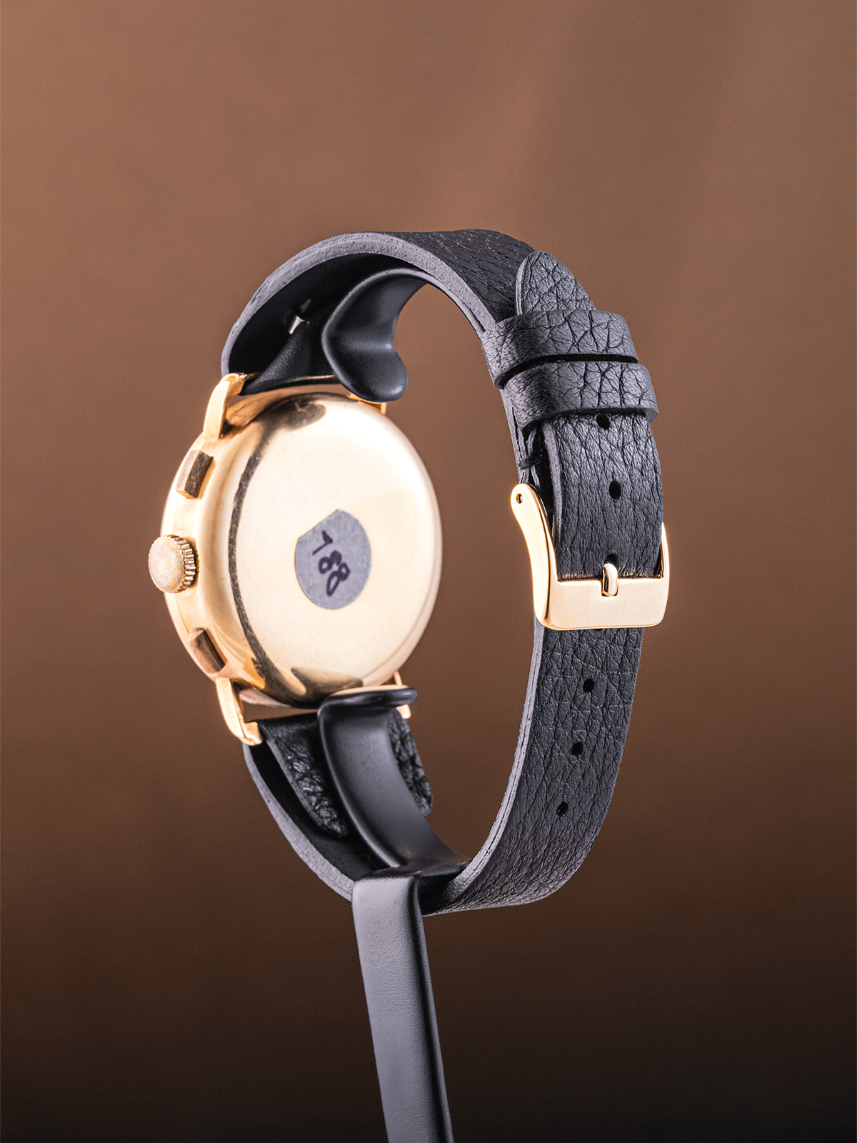 Bucherer Gilt Dial Stepped Case 36mm Chronograph from 1940s