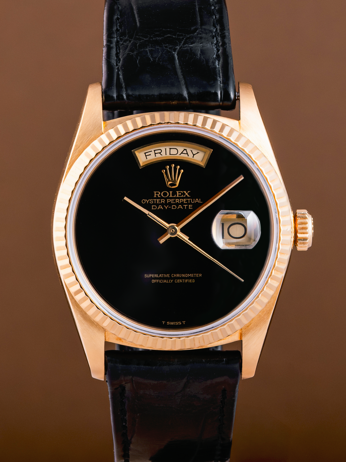 Rolex Day-Date ref.18038 Onyx Dial Full-Set from 1983