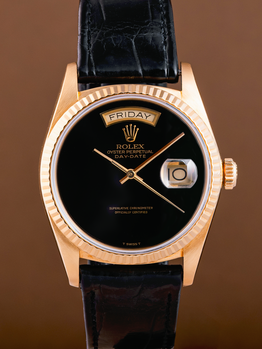 Rolex Day-Date ref.18038 Onyx Dial Full-Set from 1983