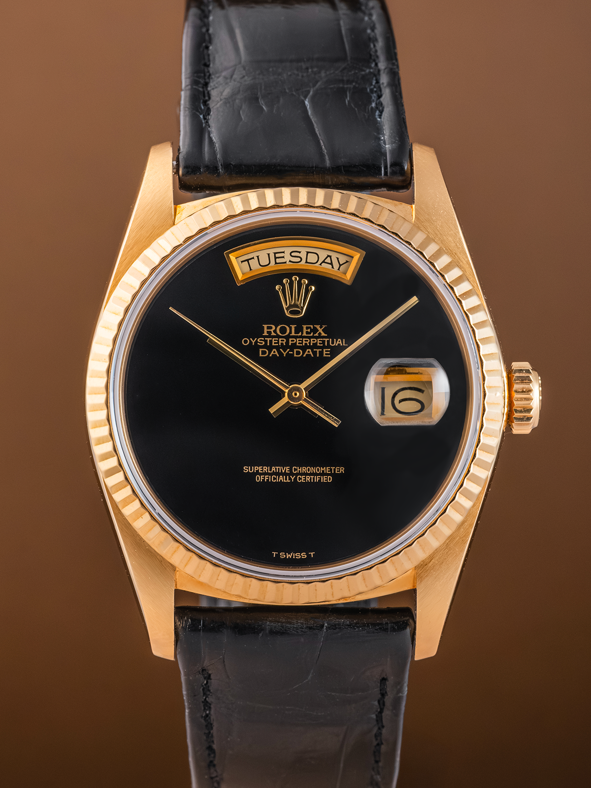 Rolex Day-Date ref.18038 Onyx Dial Full-Set from 1983