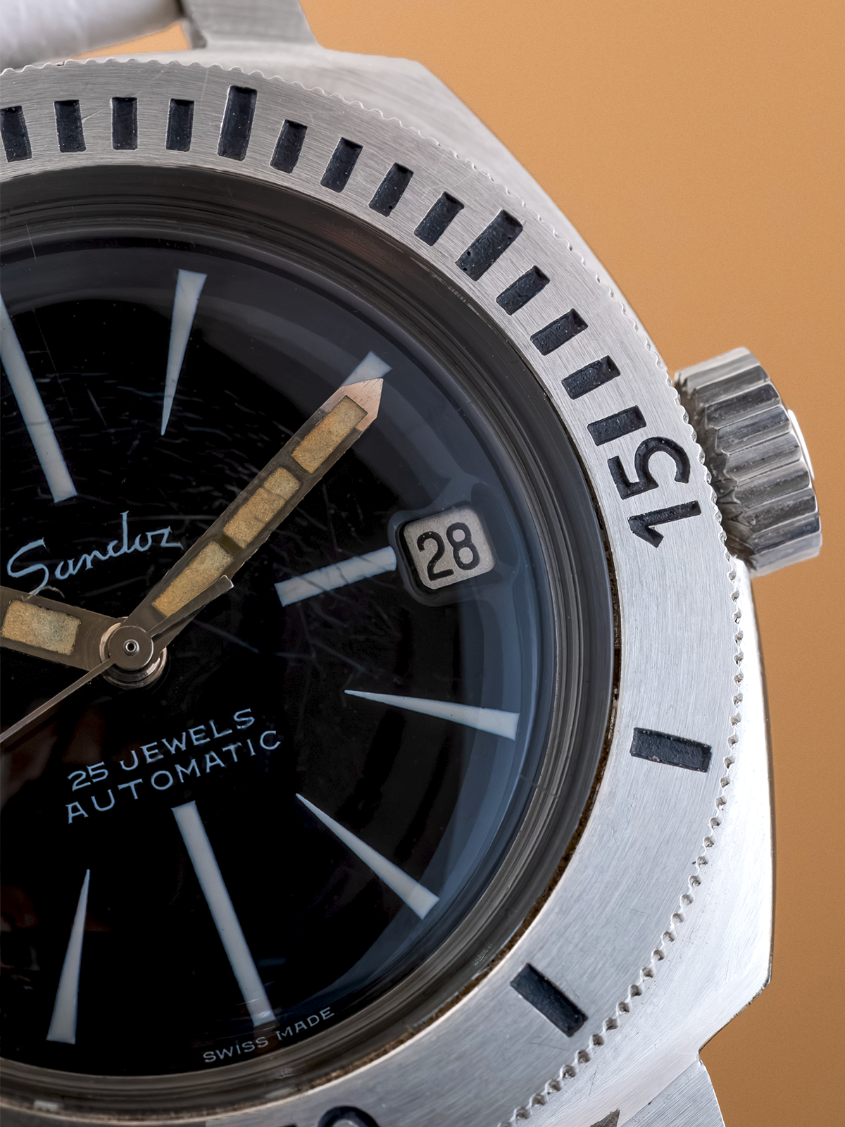 Sandoz Depth Master Diver "Sterile Dial" 100bar 38.5mm from 1960s