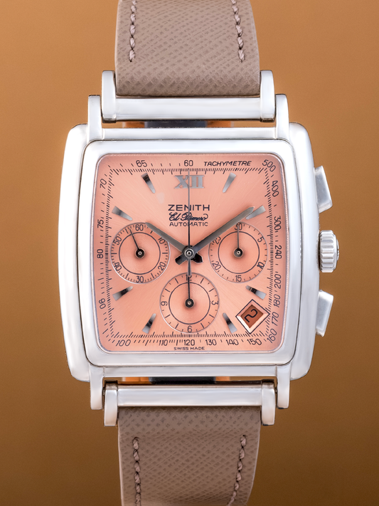 Zenith El Primero Carré Class 4 Chronograph "Salmon" ref.010420400/71 from 1998