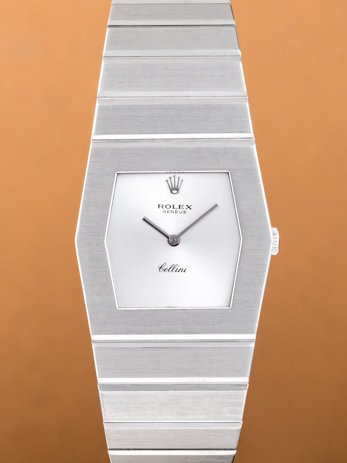 Rolex King Midas Cellini Hexagonal White Gold ref. 4342 from 1976