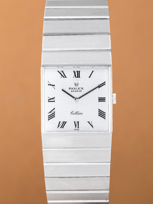Rolex King Midas 1st series Rectangular ref.3584 "Heavy Butterfly" White Gold from 1976
