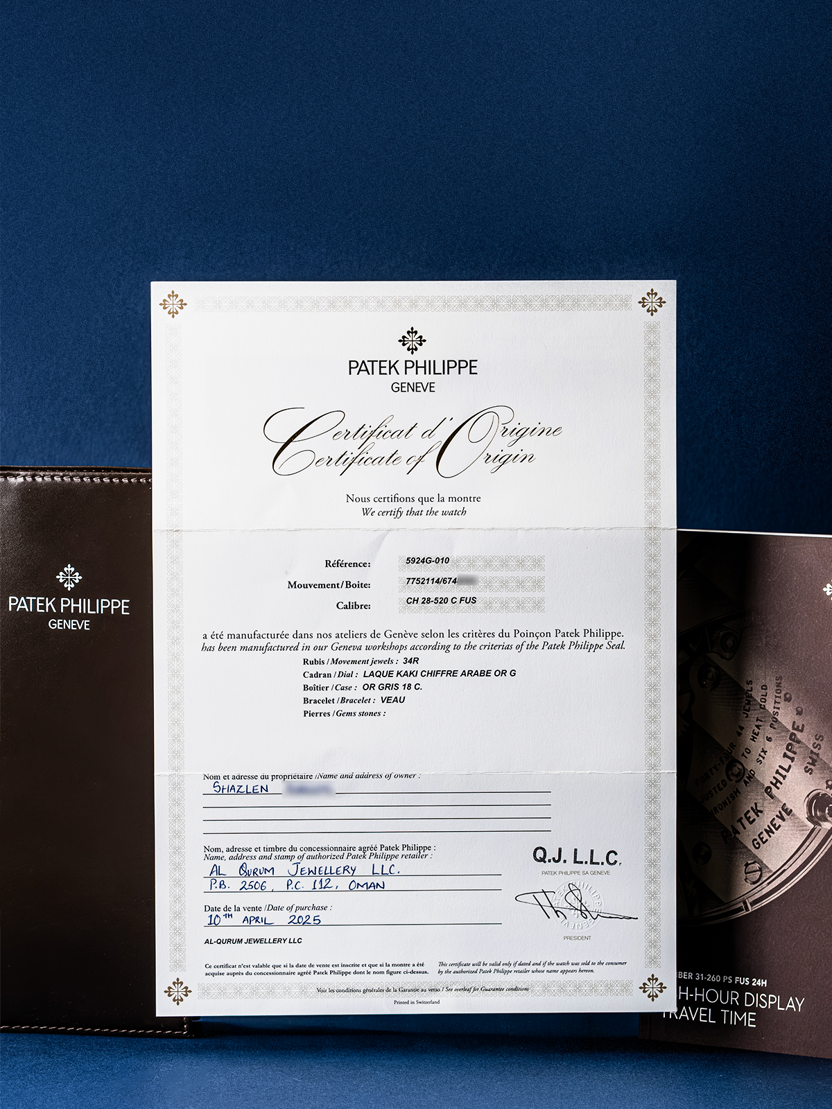 Patek Philippe Travel Time 24hrs 5224R-001 NEW Full-Set from 2025
