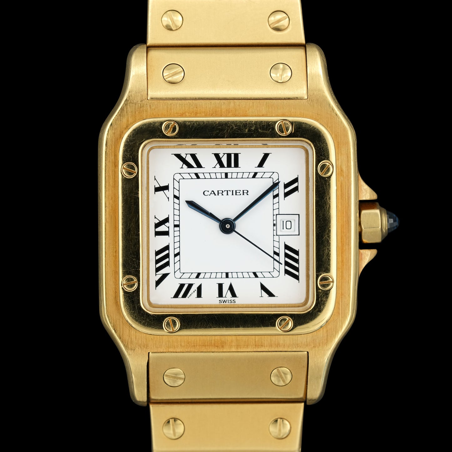 Cartier Santos Carrée Or Massif ref.2960 from 1970s