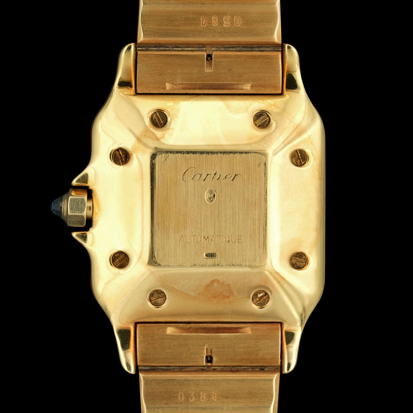 Cartier Santos Carrée Or Massif ref.2960 from 1970s