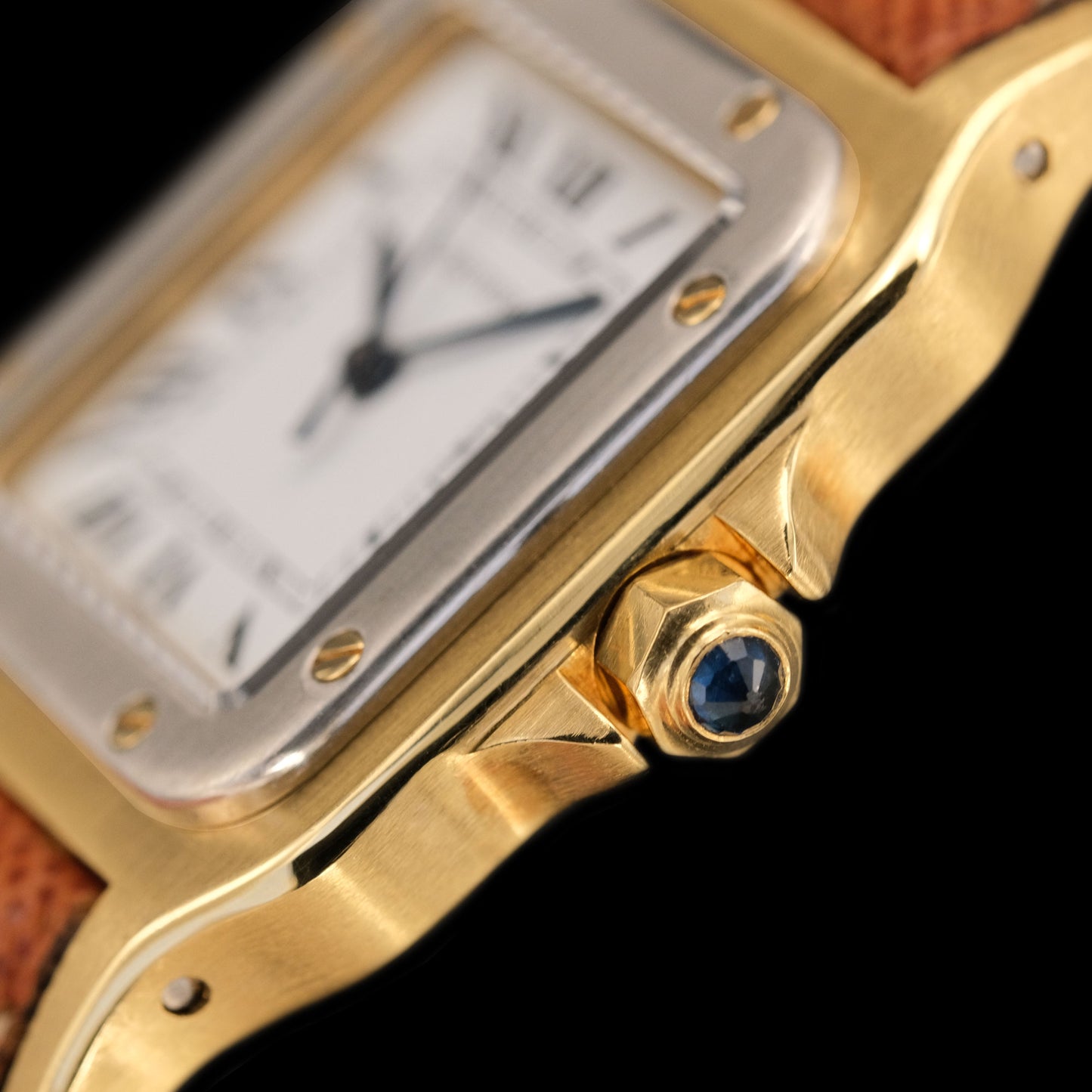 Cartier Santos Carrée Bianco Giallo "Deux Ors" ref.2960 from 1979